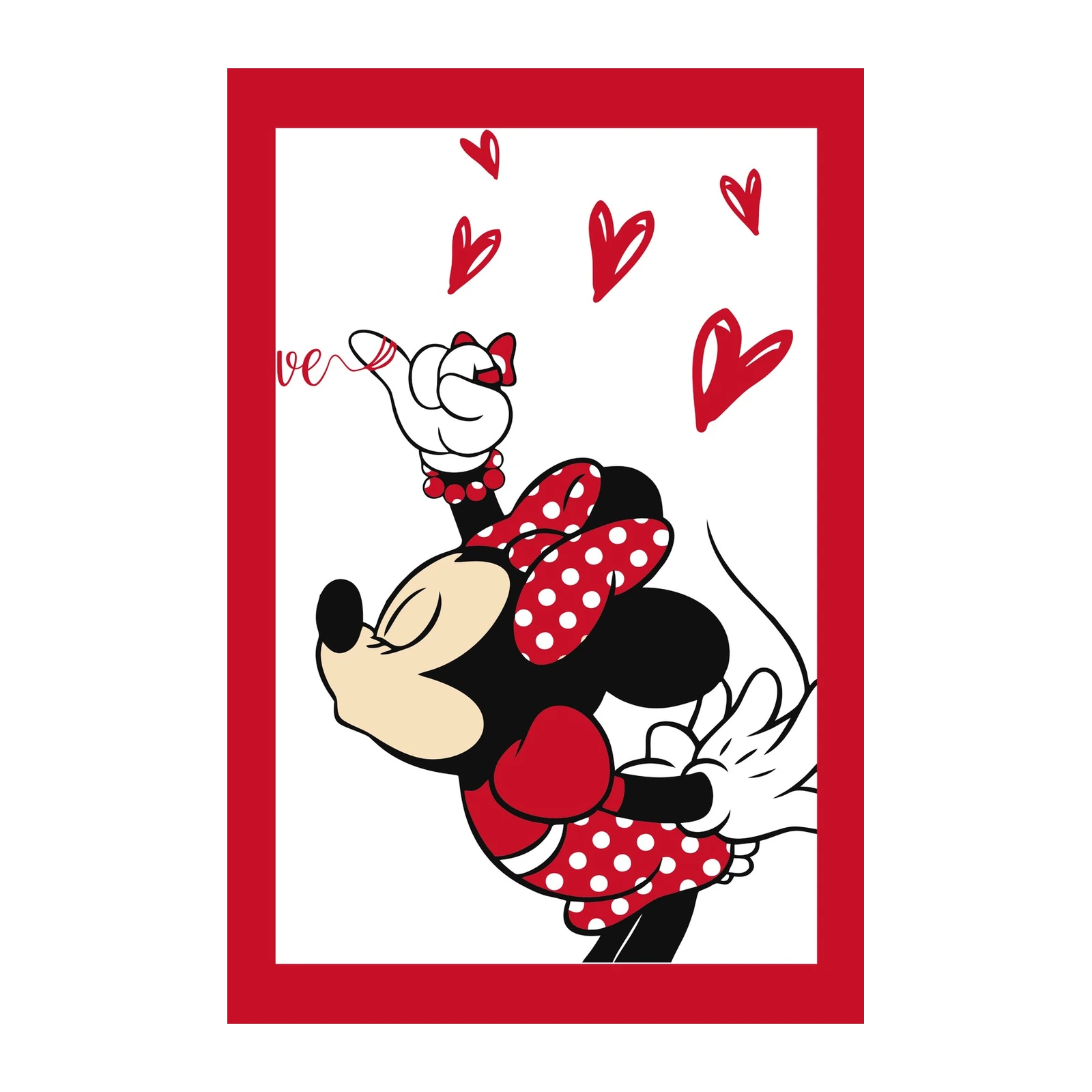 Minnie Mouse 'Love' Hearts Wall Art