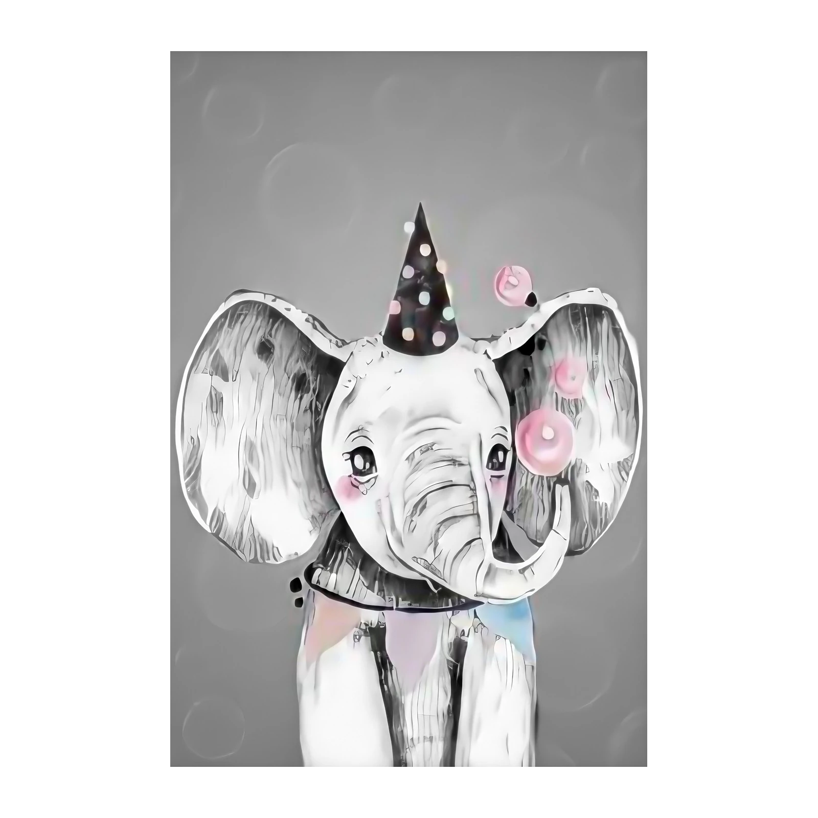 Whimsical Elephant Birthday Party Wall Art