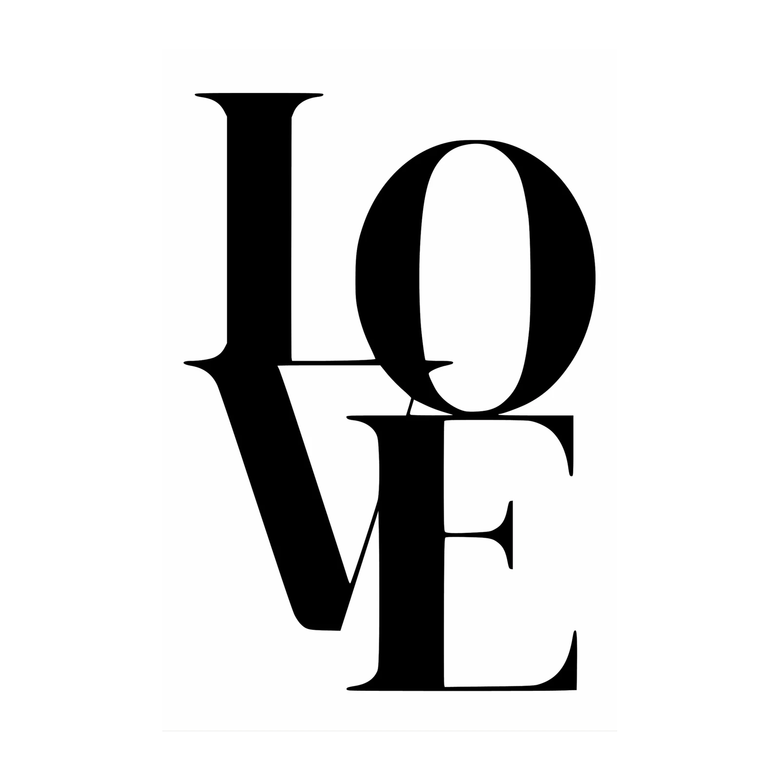 Minimalist Love Typography Wall Art