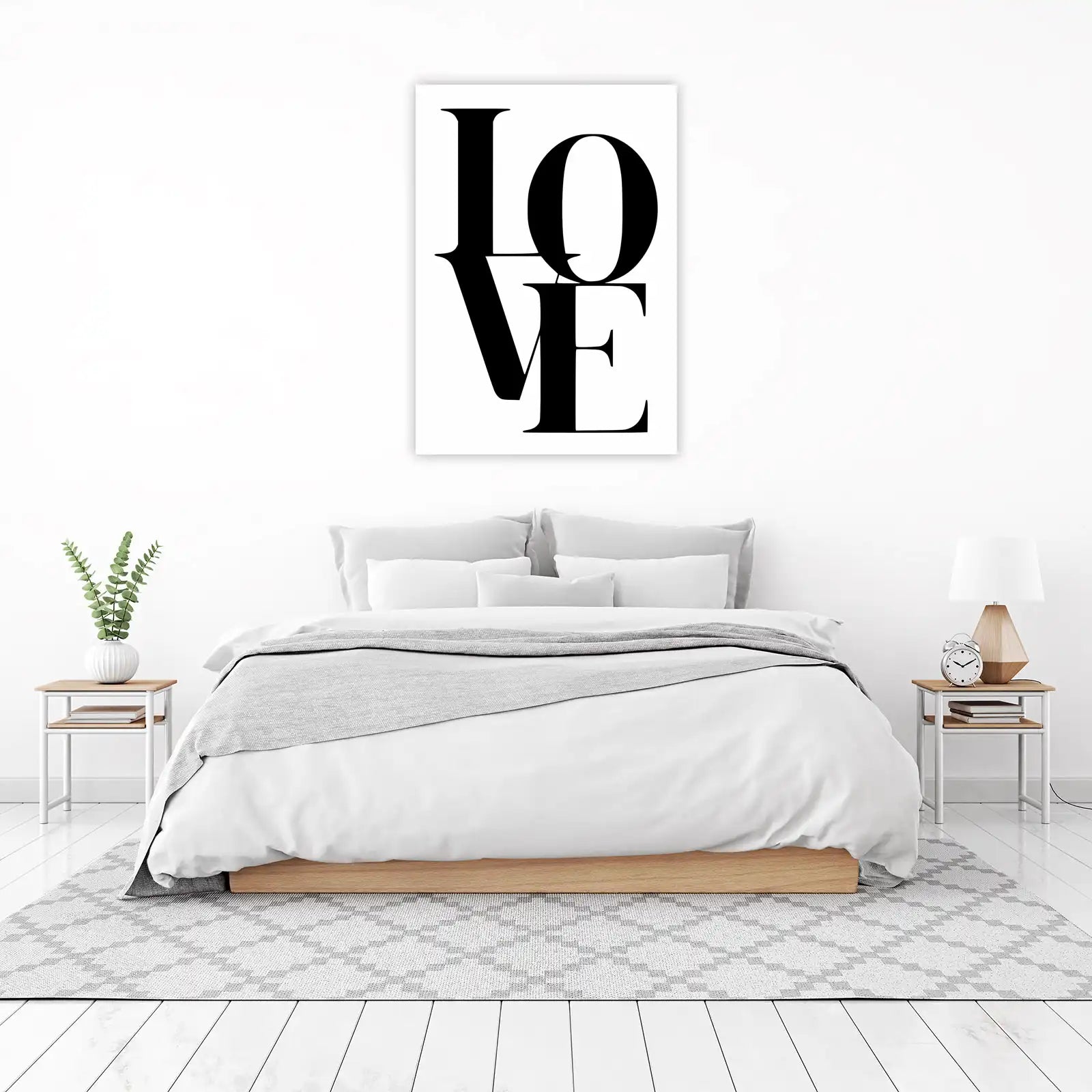 Minimalist Love Typography Wall Art
