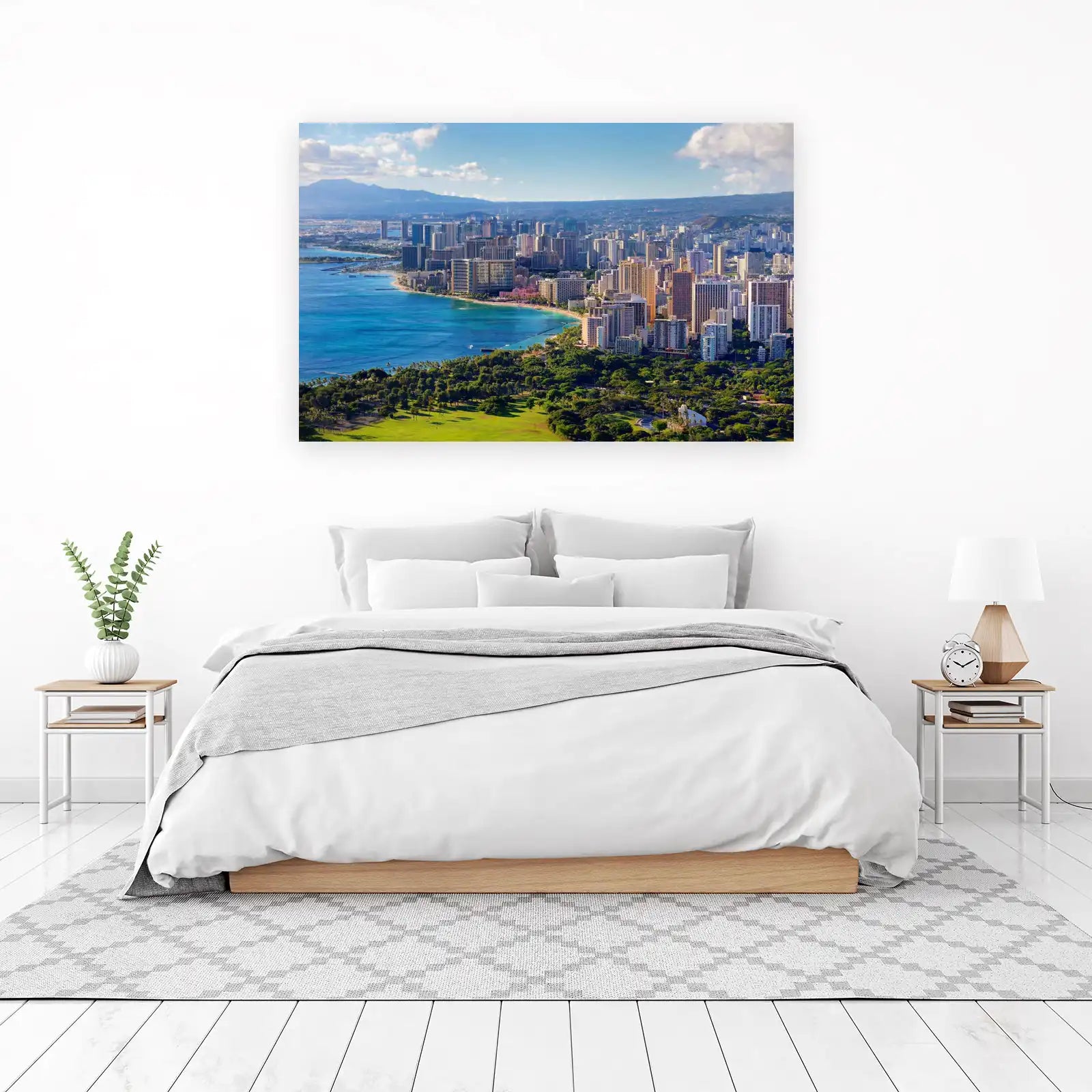 Waikiki Beach Cityscape Wall Art