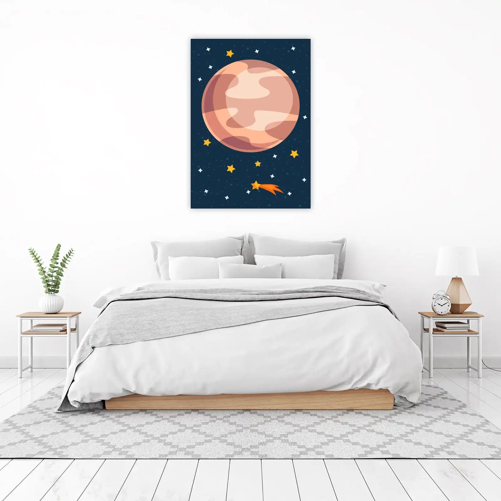 Dreamy Planet & Stars Wall Art