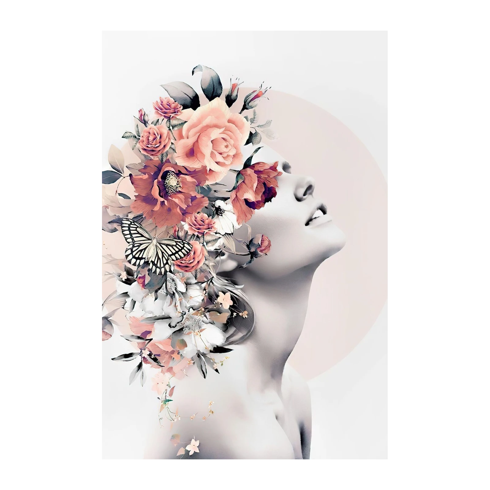 Floral Dream Woman Wall Art