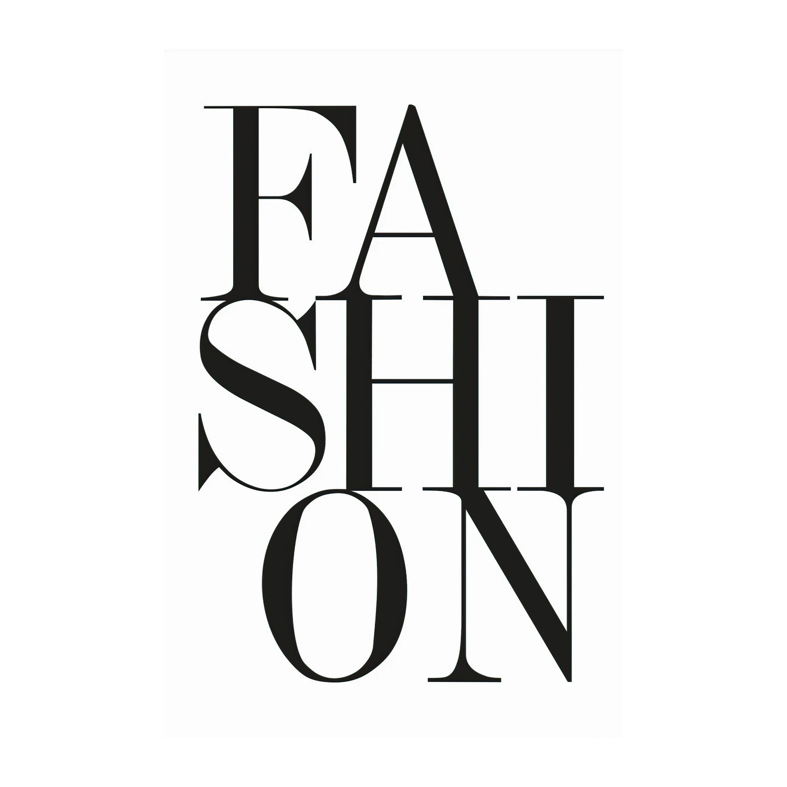 Chic Fashion Typography Black & White Wall Art