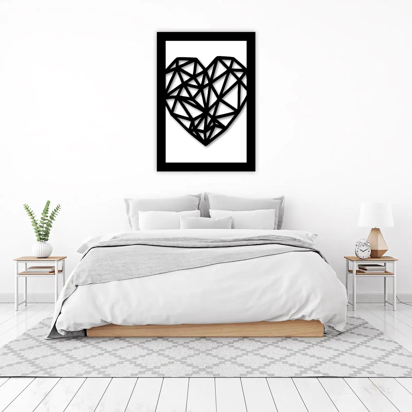 Geometric Heart Wall Art Wall Art