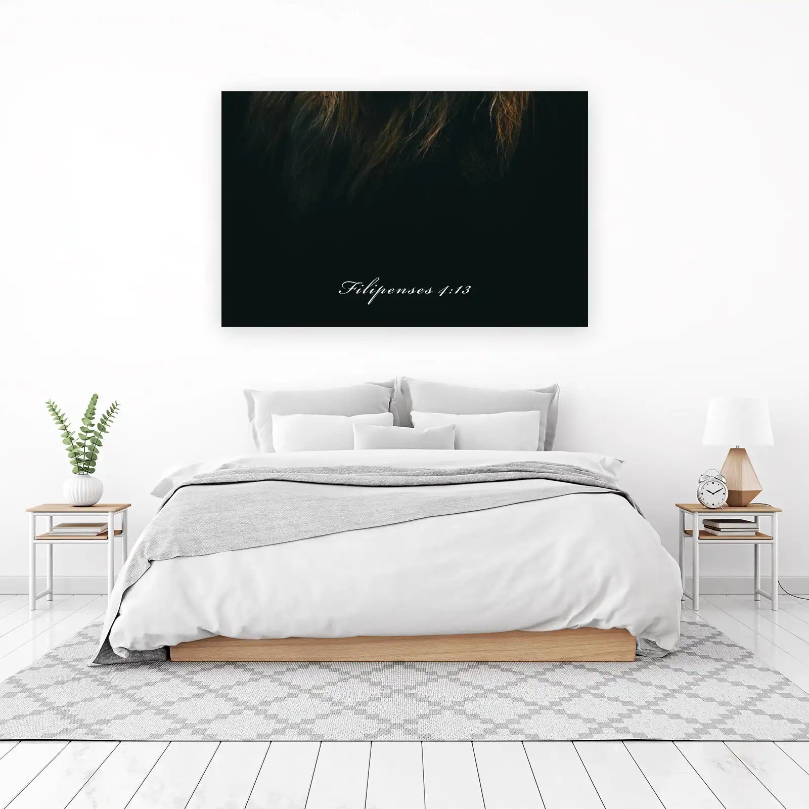 Inspirational Lion Mane Scripture Wall Art