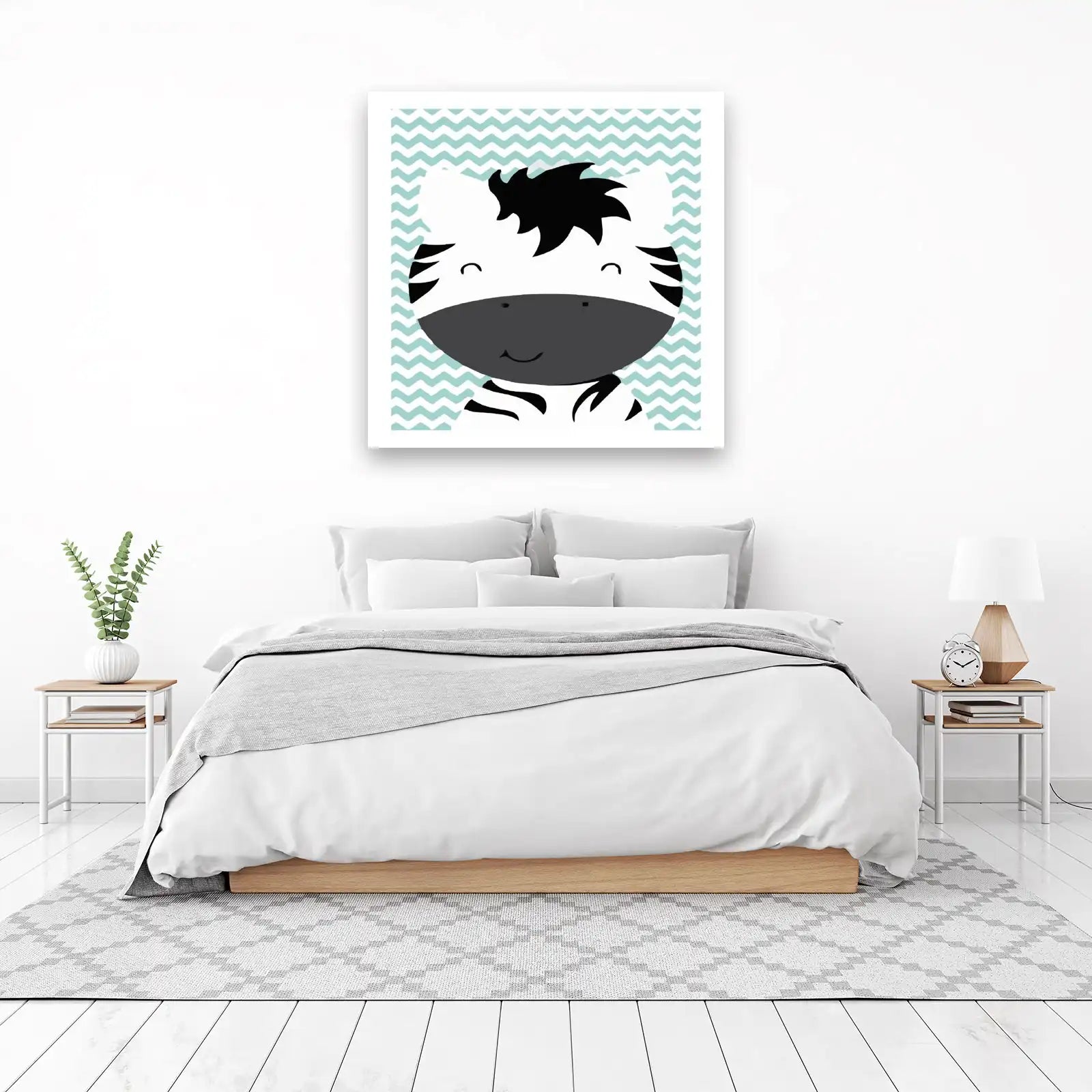 Cute Baby Zebra Chevron Wall Art Wall Art