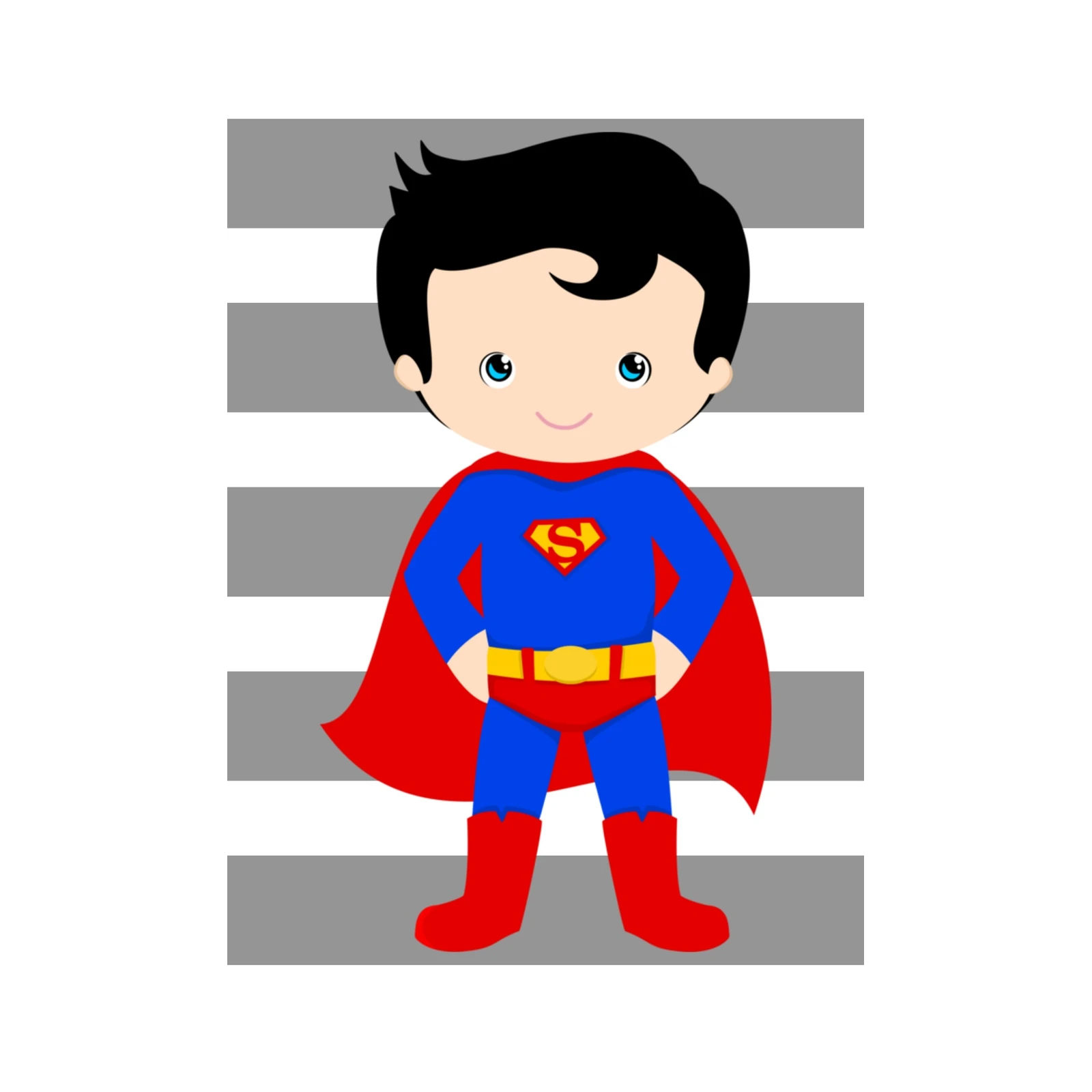 Cute Superman Kids Room Wall Art