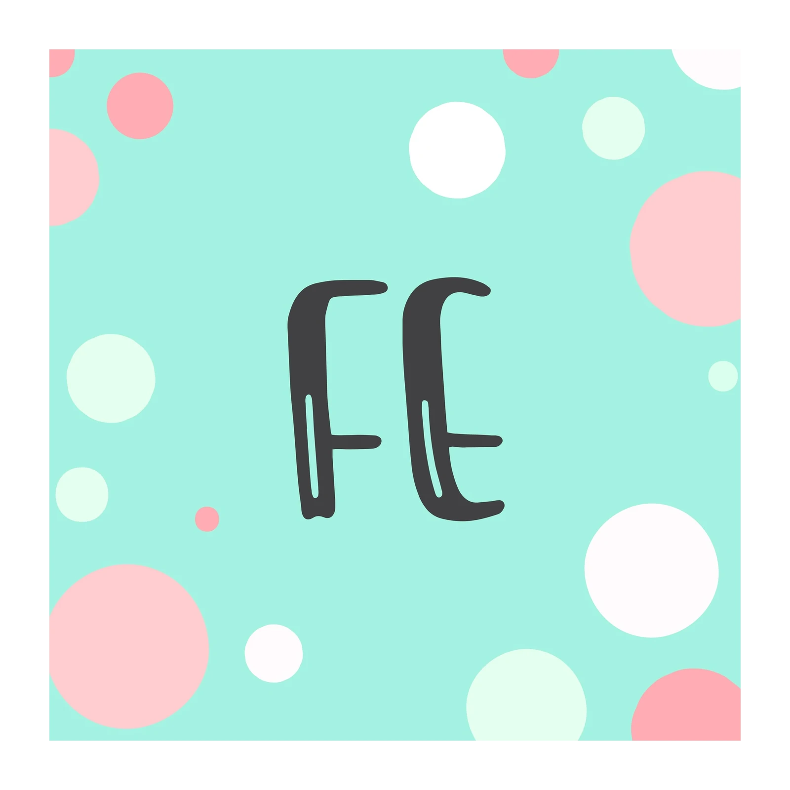Playful 'FE' Typography Wall Art