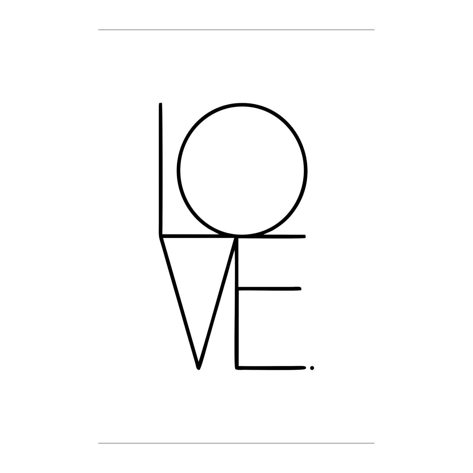Modern Geometric LOVE Wall Art Wall Art
