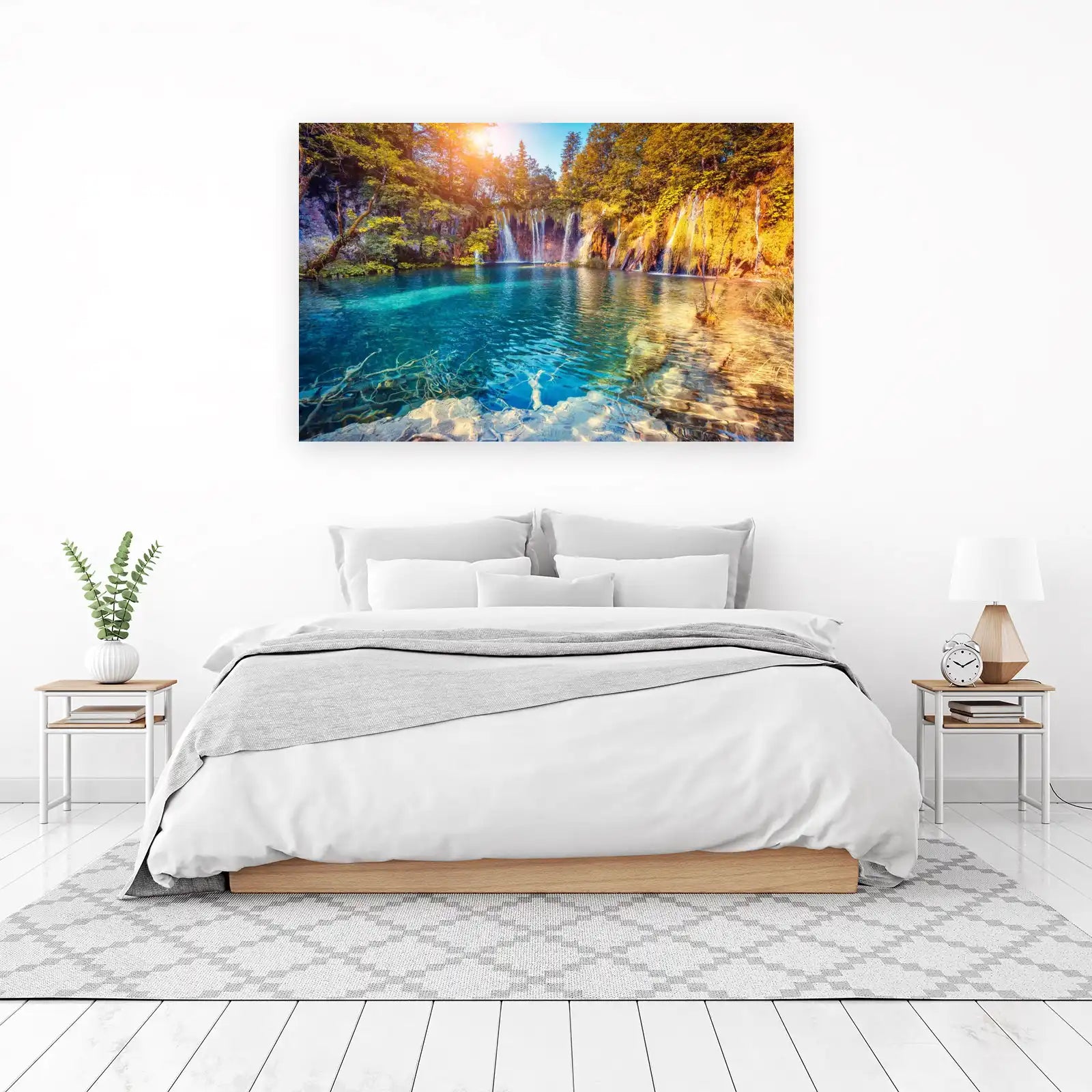 Turquoise Waterfall Serenity Wall Art