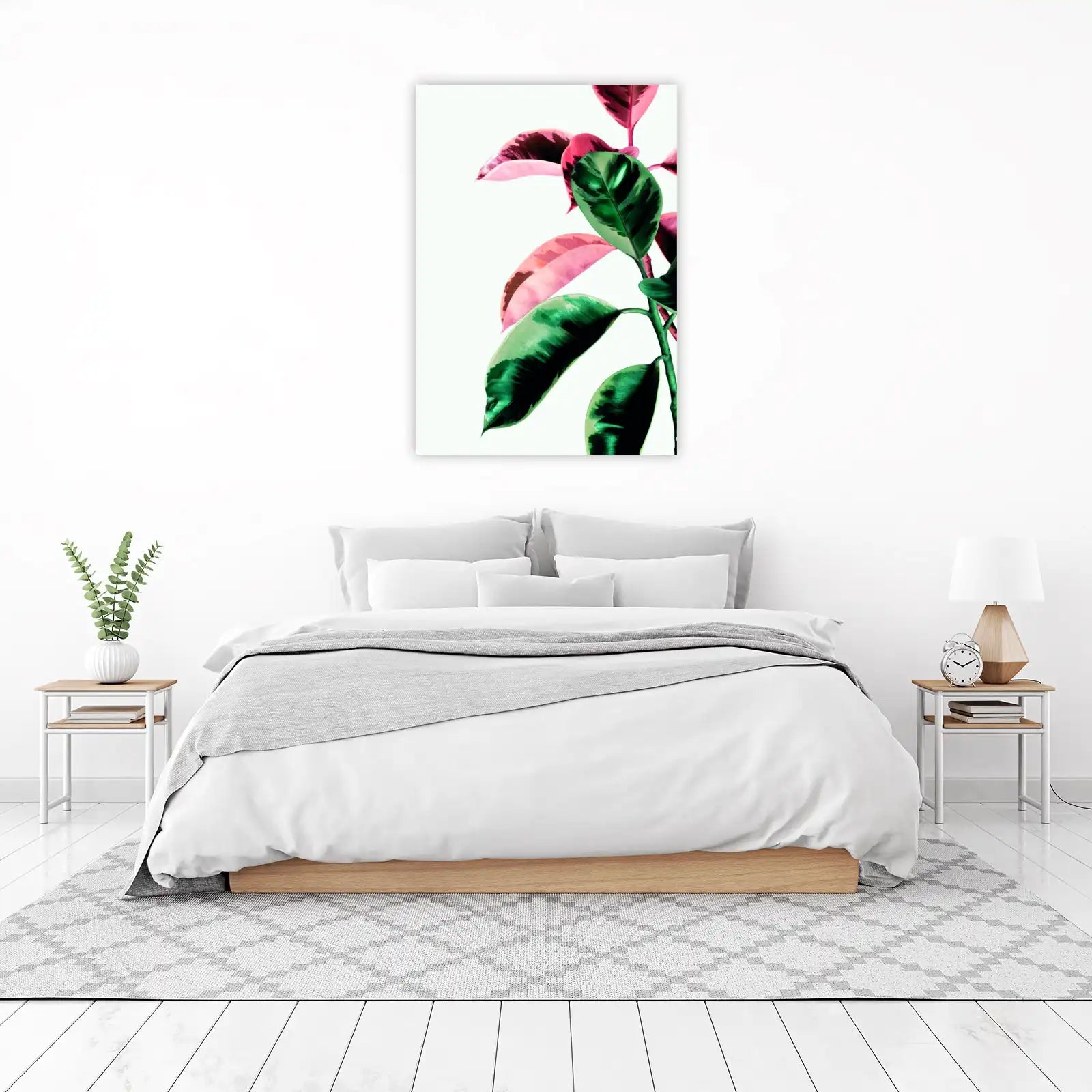 Vibrant Ficus Elastica Leaves Wall Art