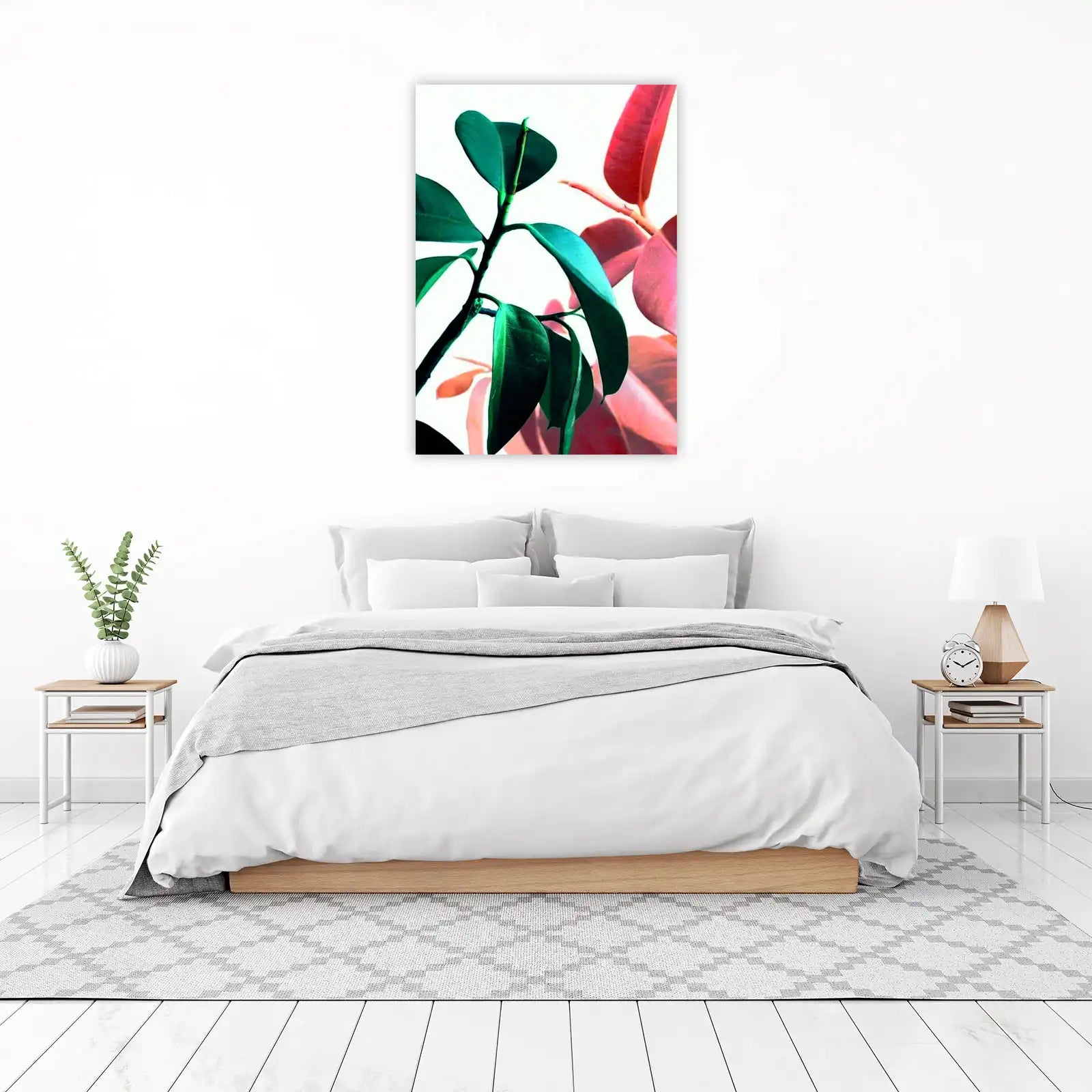 Vibrant Rubber Plant Leaves Wall Art