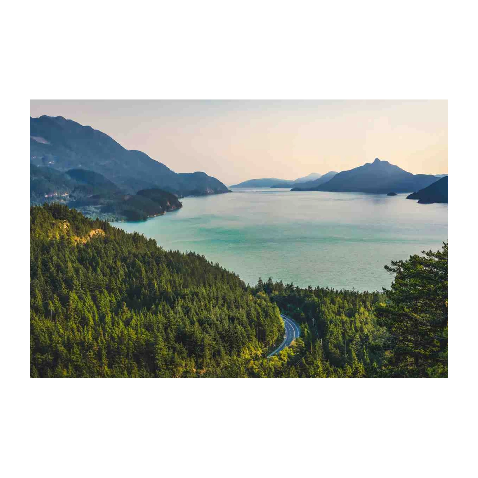 Scenic Mountain Lake Road Wall Art