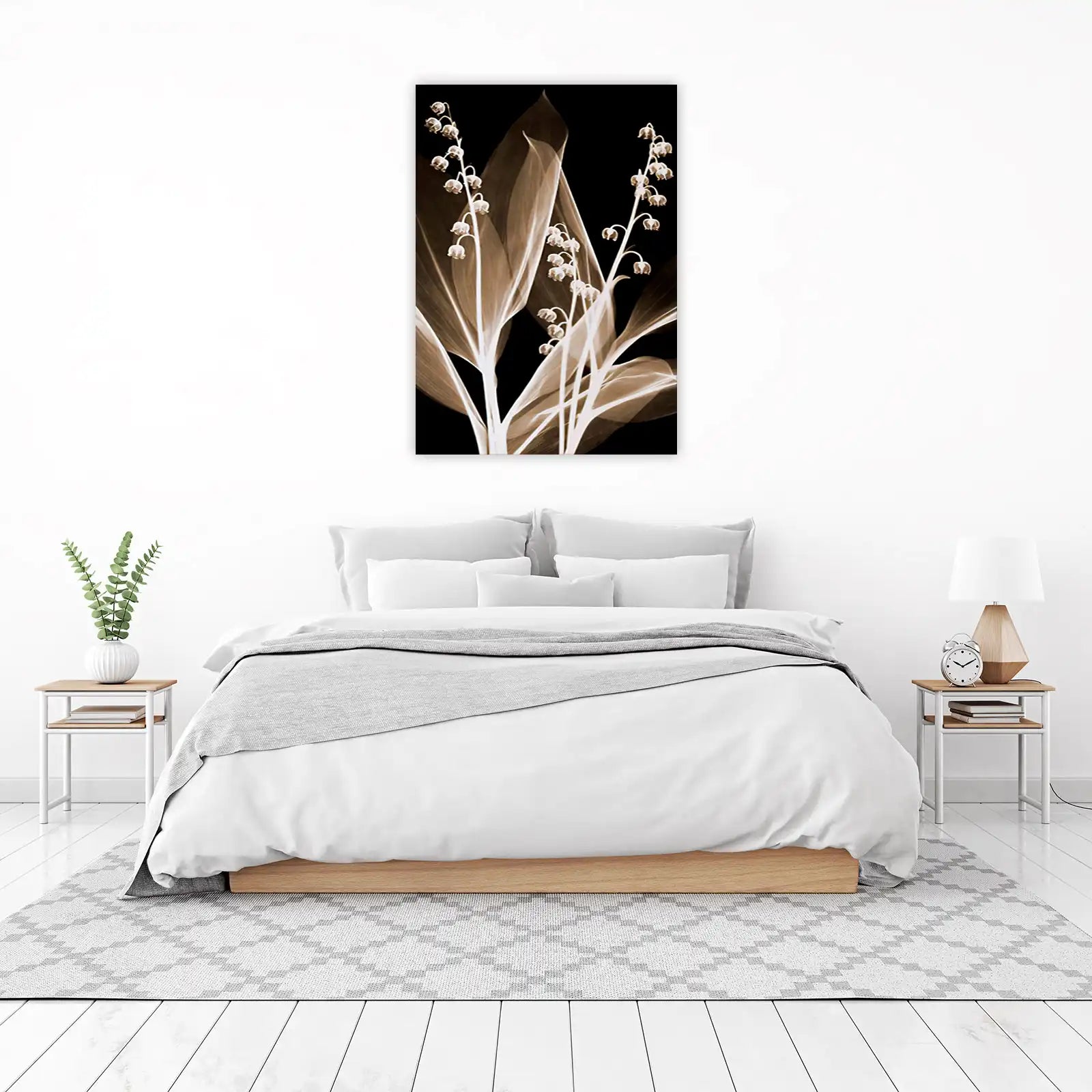 Elegant Lily of the Valley X-Ray Wall Art