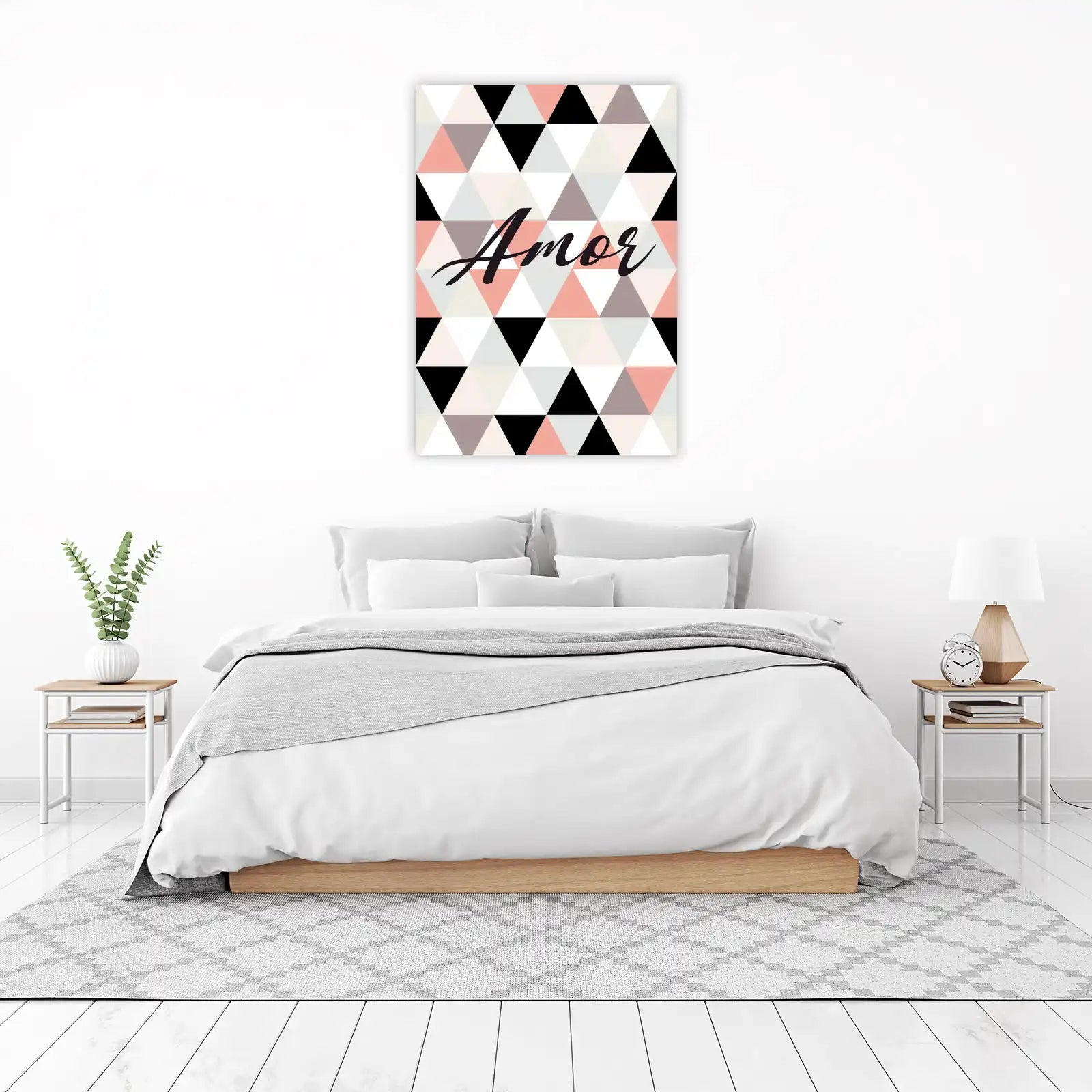 Geometric "Amor" Script Wall Art