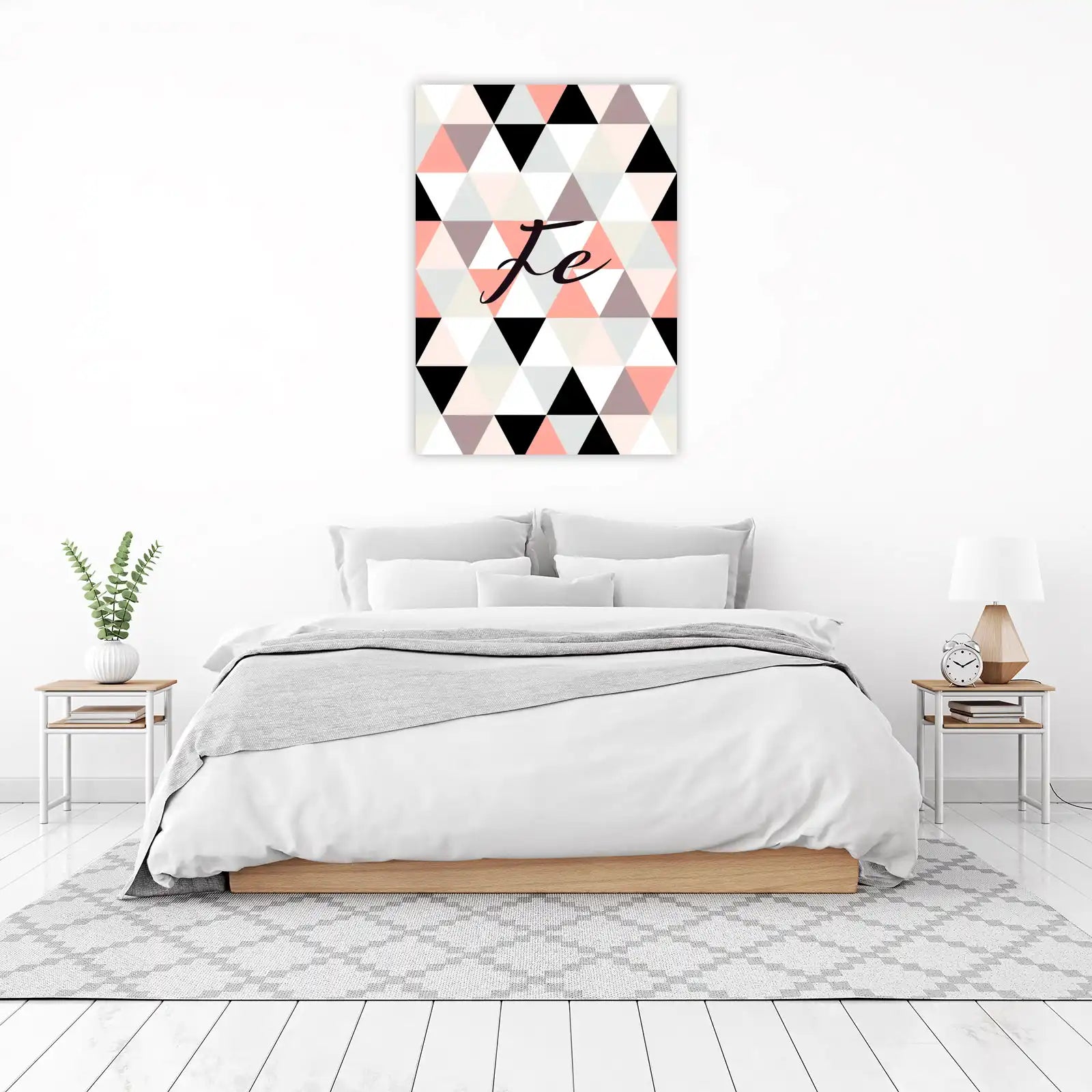 Geometric 'Fe' Script Wall Art