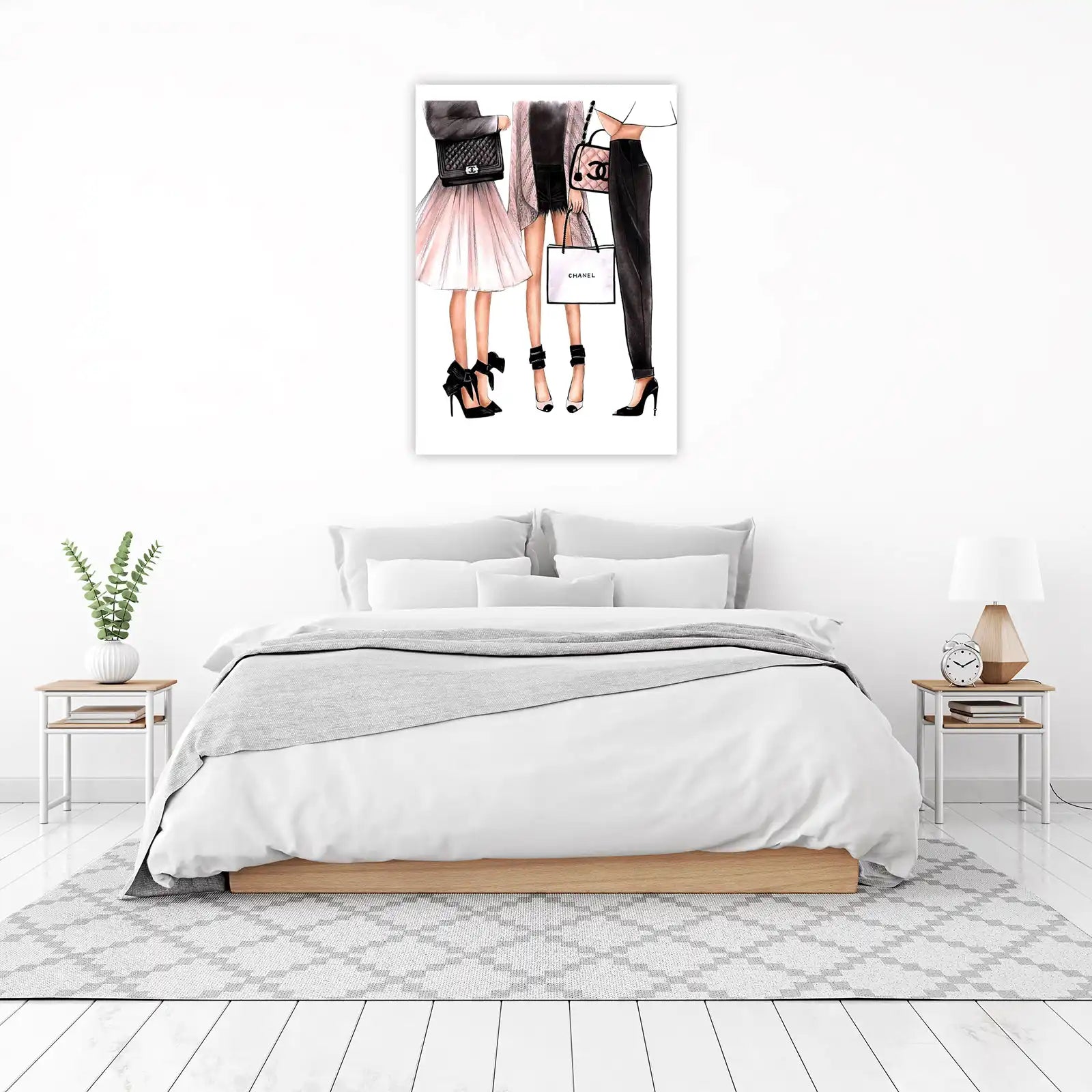 Chic Trio Fashion Illustration Wall Art