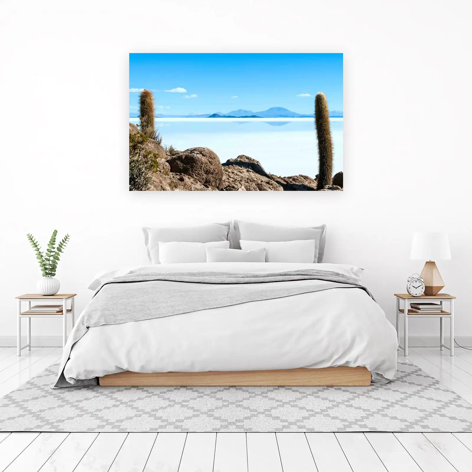 Salar de Uyuni Cactus Landscape Wall Art