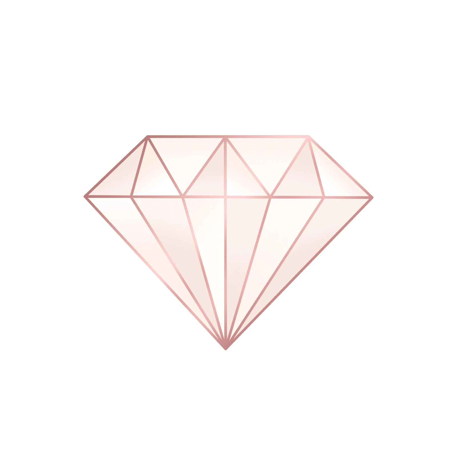 Rose Gold Diamond Geometric Wall Art