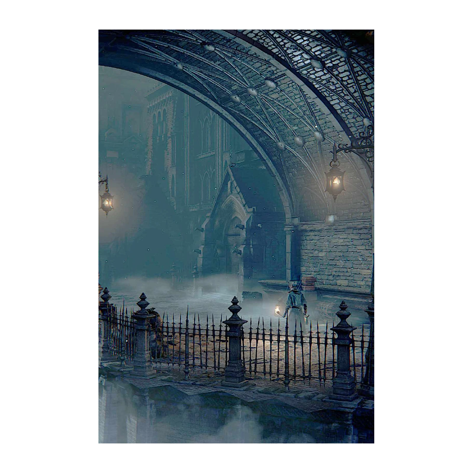 Gothic Mystery Archway & Figure Wall Art