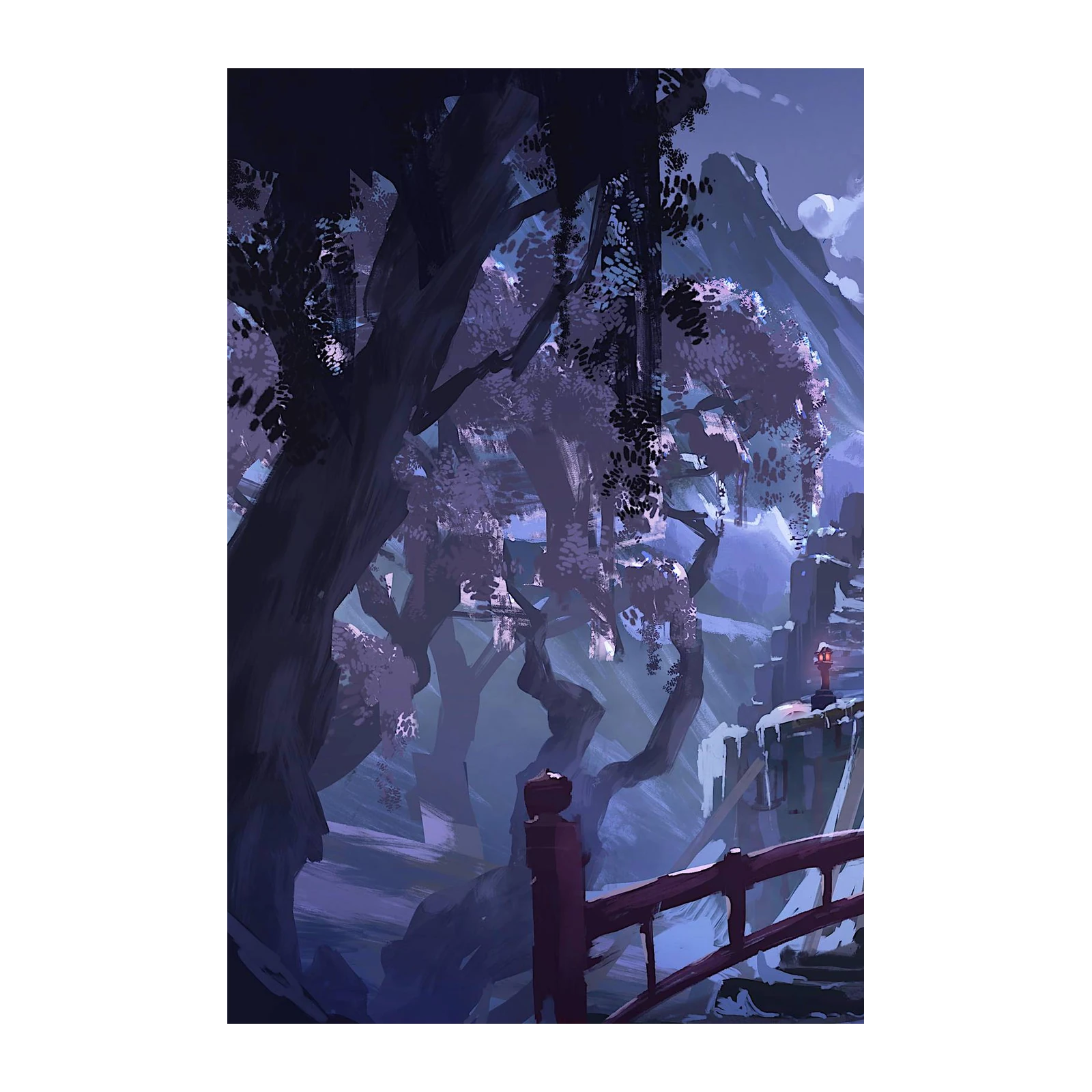 Enchanting Winter Forest Path Wall Art