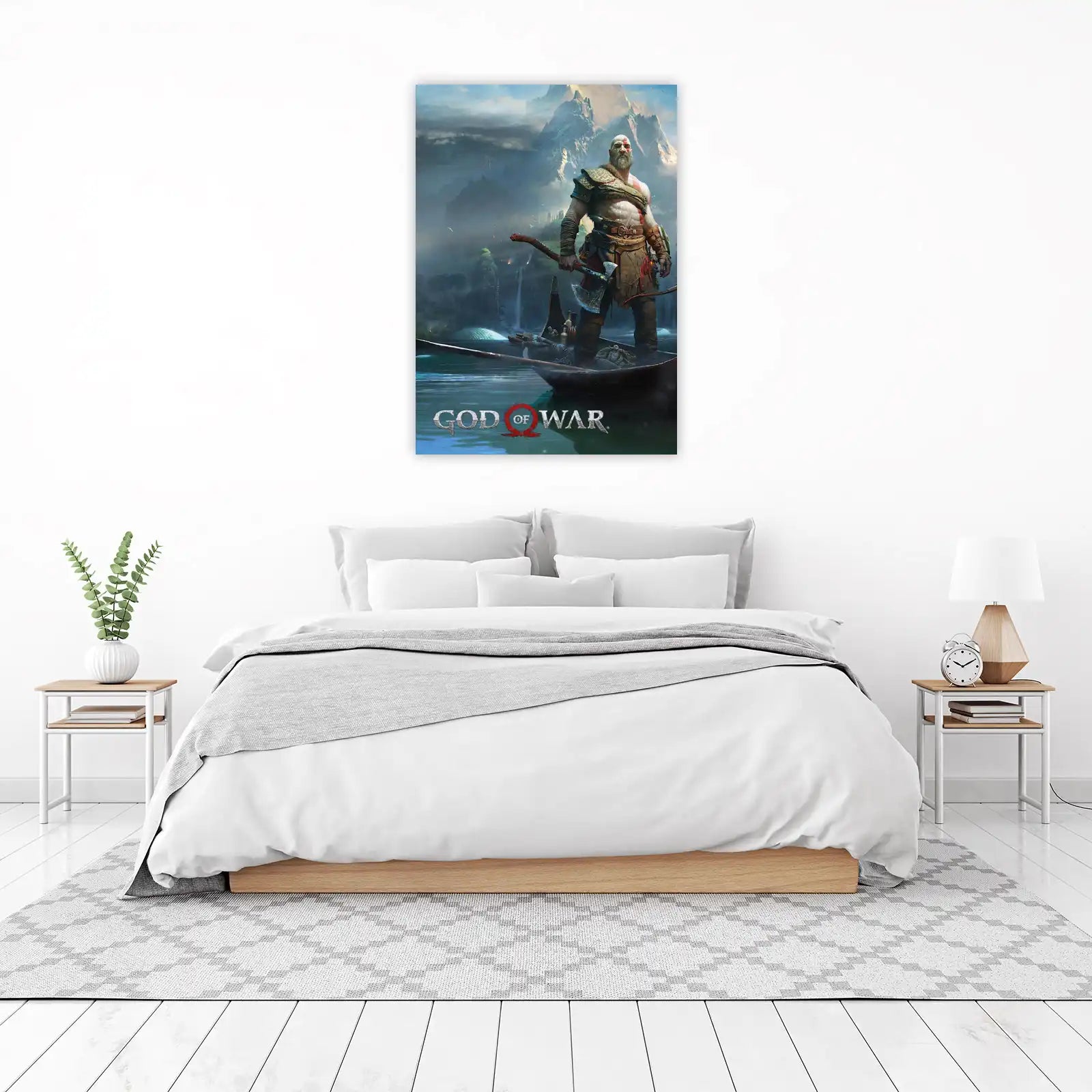 Epic God of War Kratos Axe Wall Art