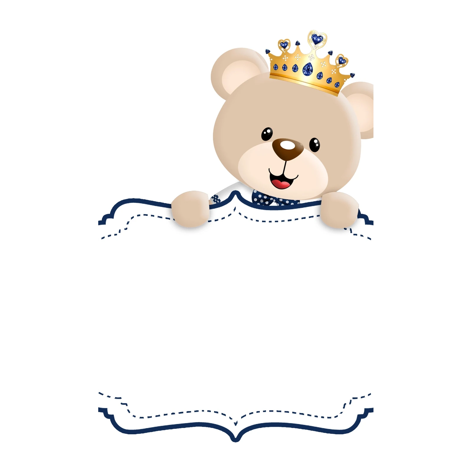 Royal Teddy Bear Crown Wall Art