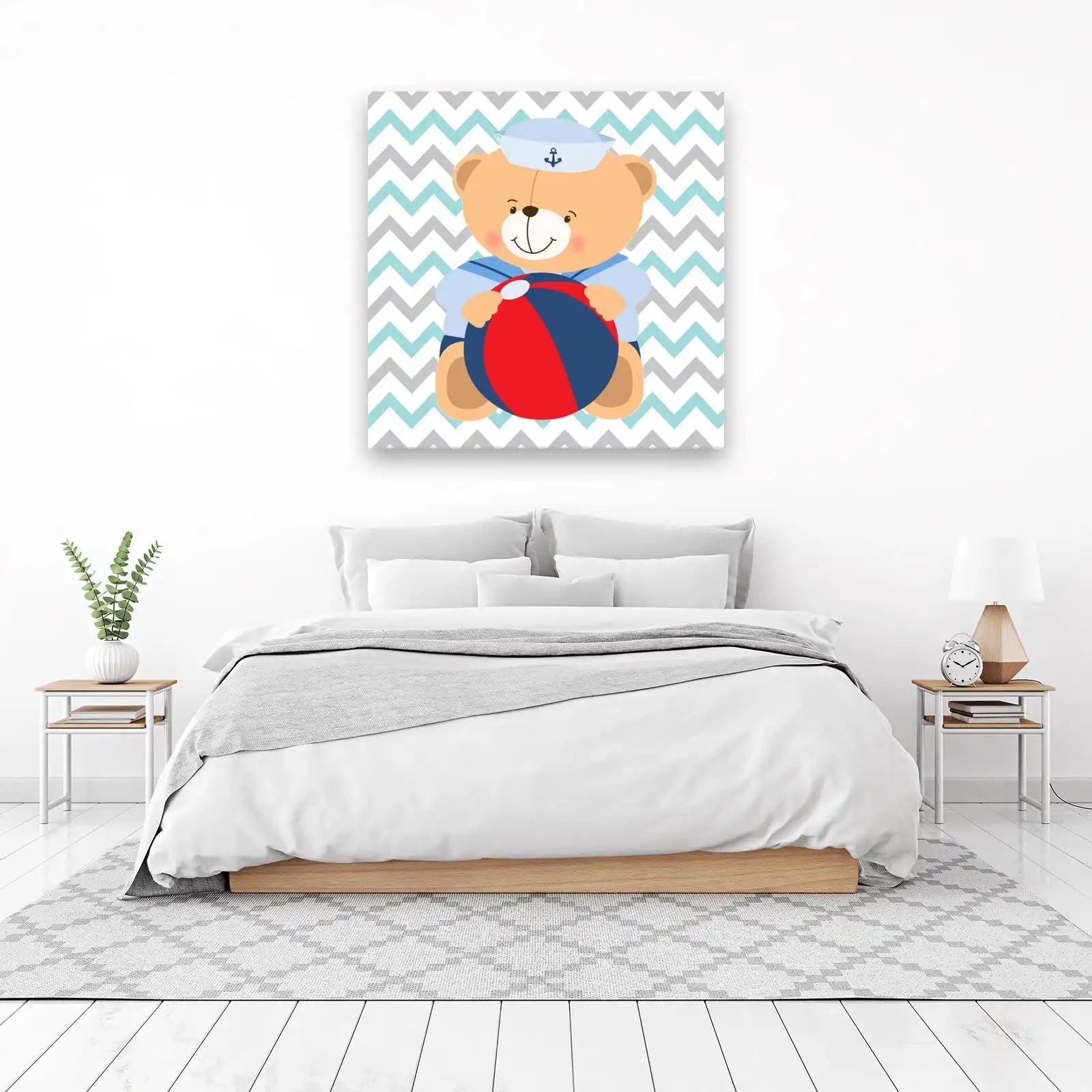 Nautical Bear & Beach Ball Wall Art