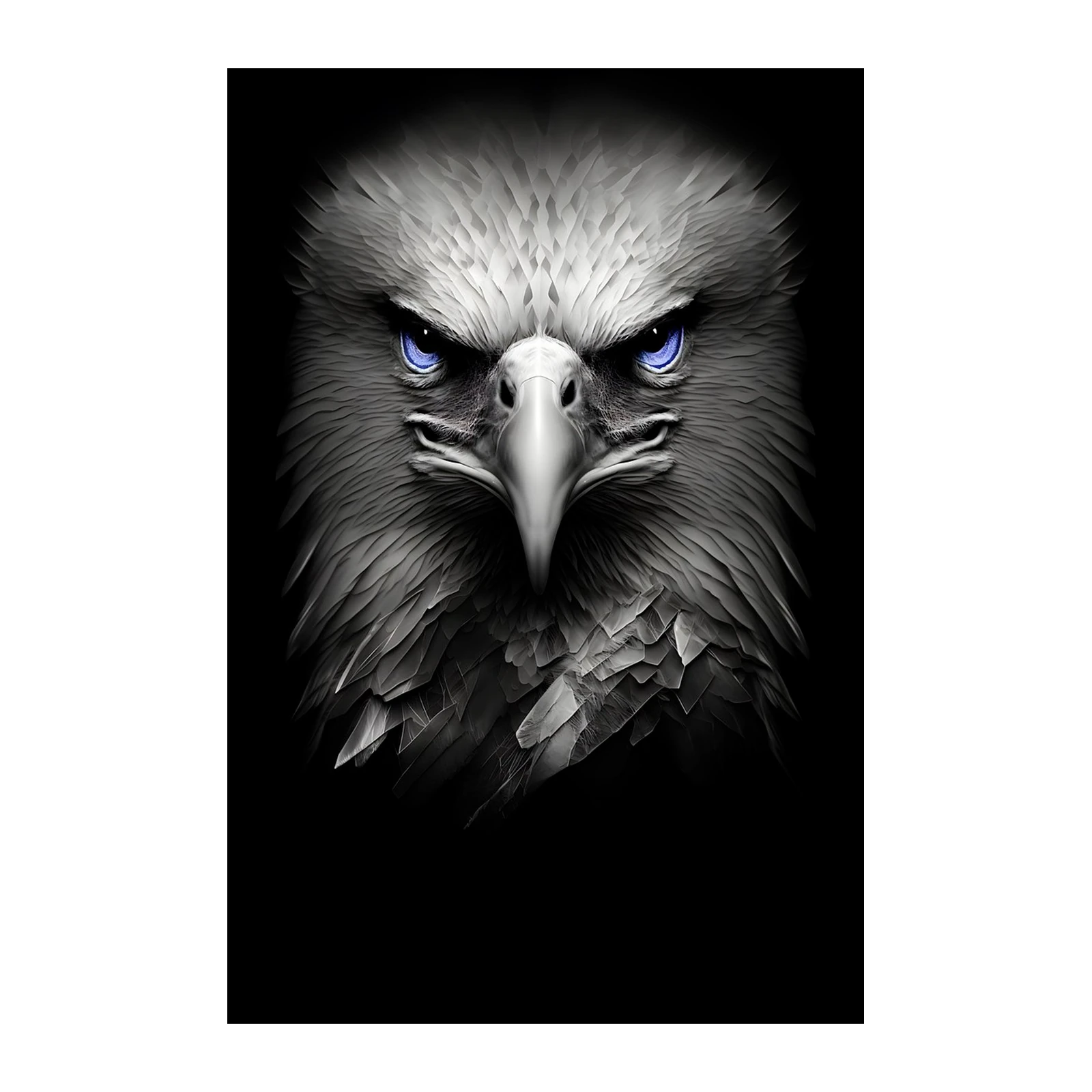 Majestic Eagle Blue Eyes Wall Art | Wildlife Art