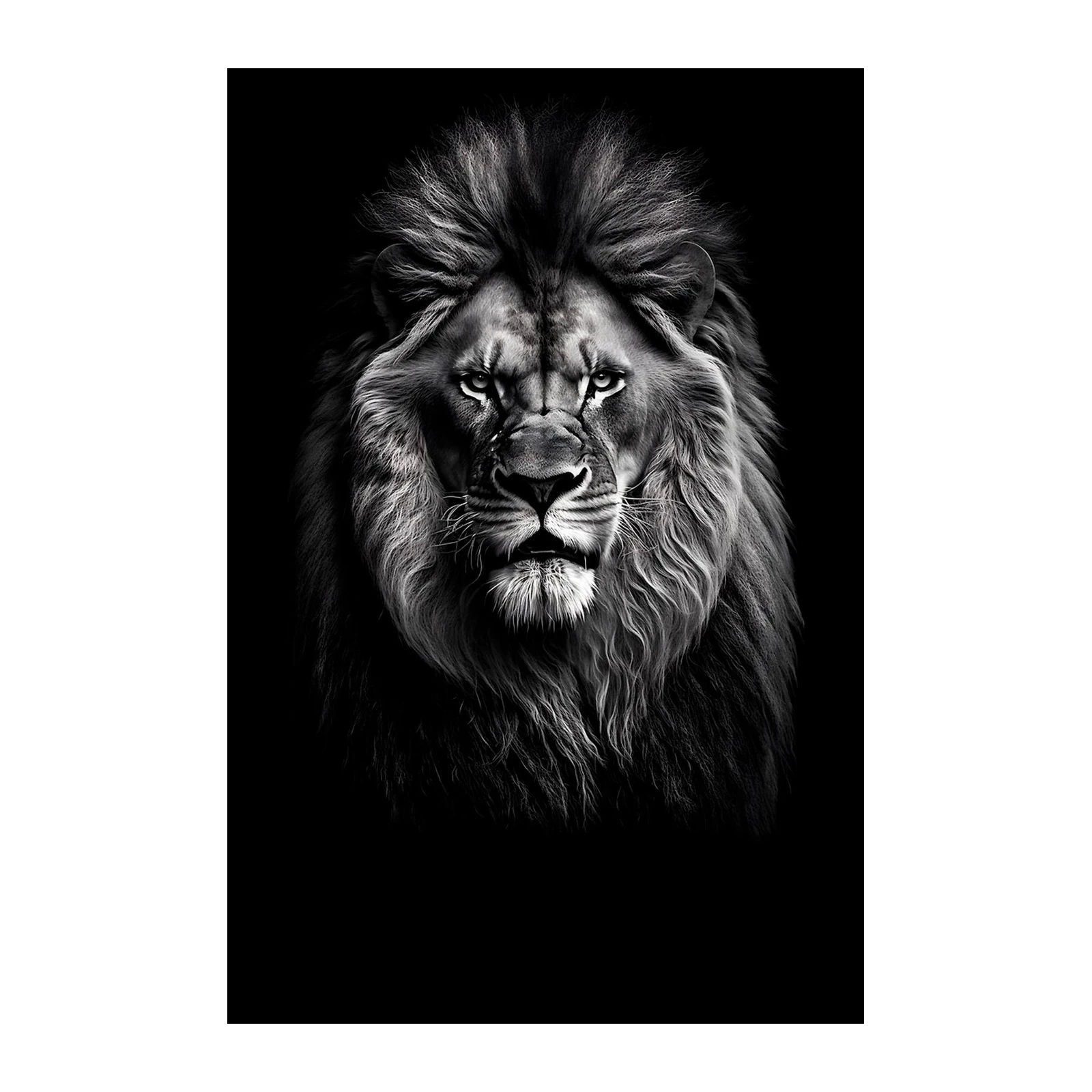 Majestic Lion King Black & White Wall Art