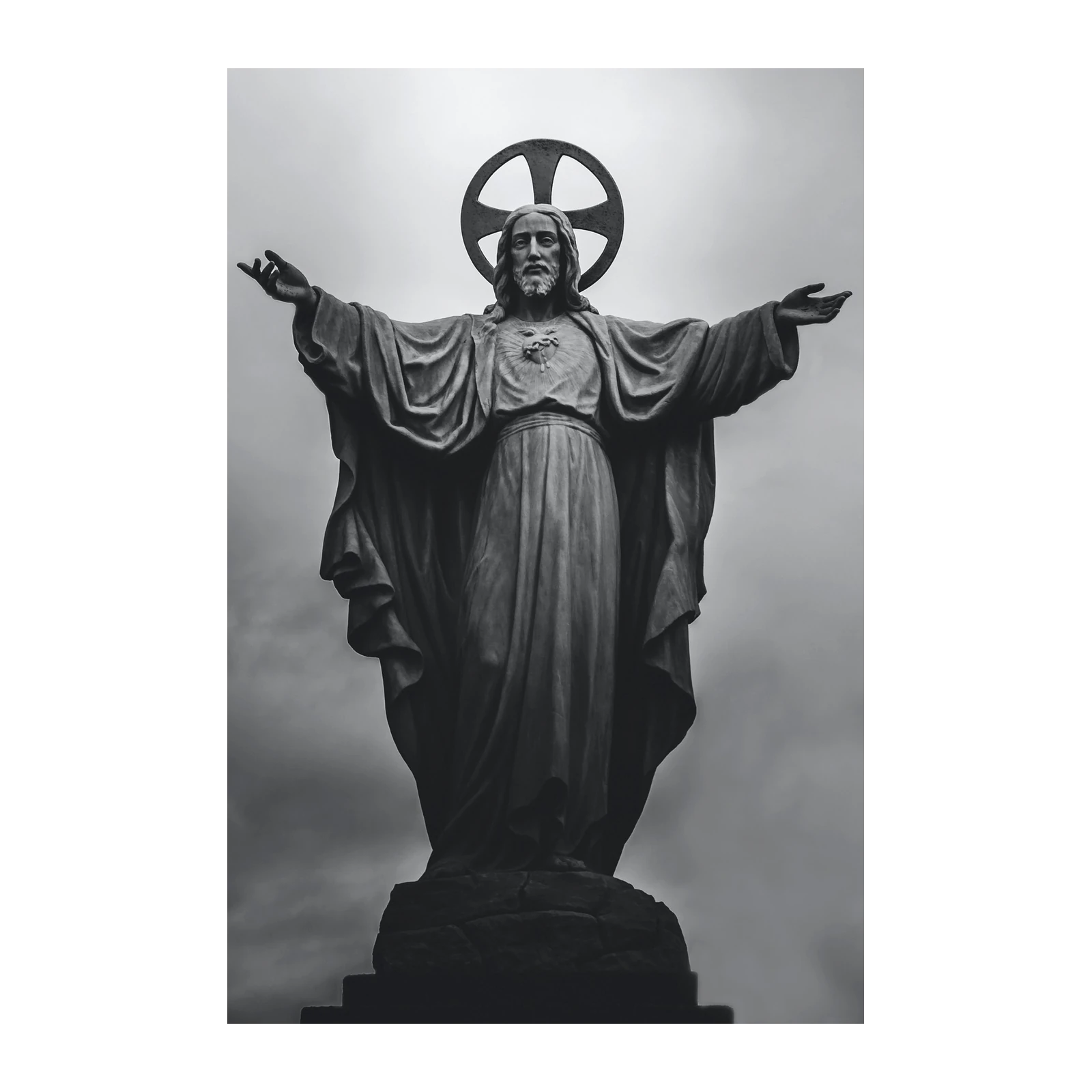 Sacred Heart Jesus Christ Statue Wall Art