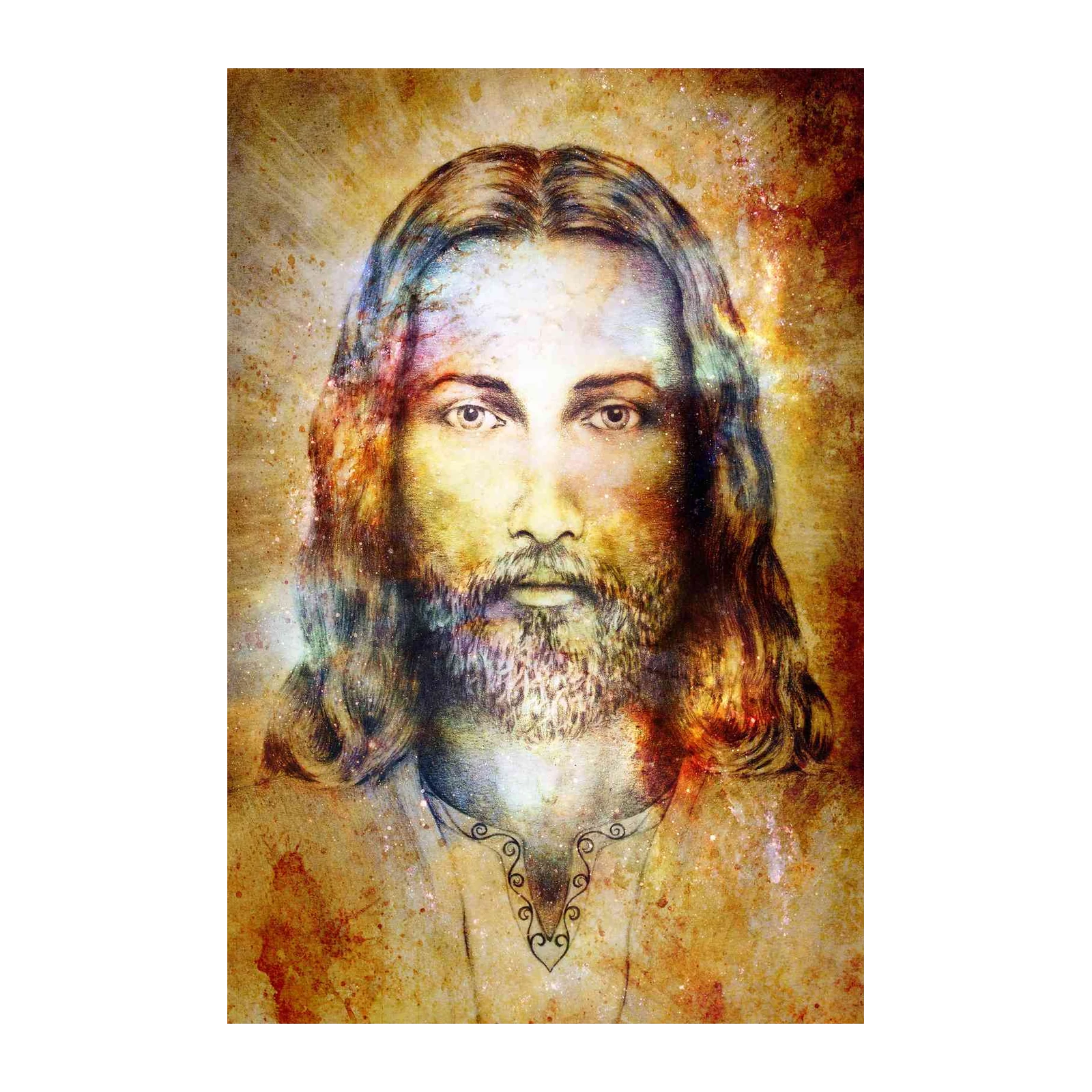 Divine Jesus Portrait Wall Art | Spiritual Wall Art