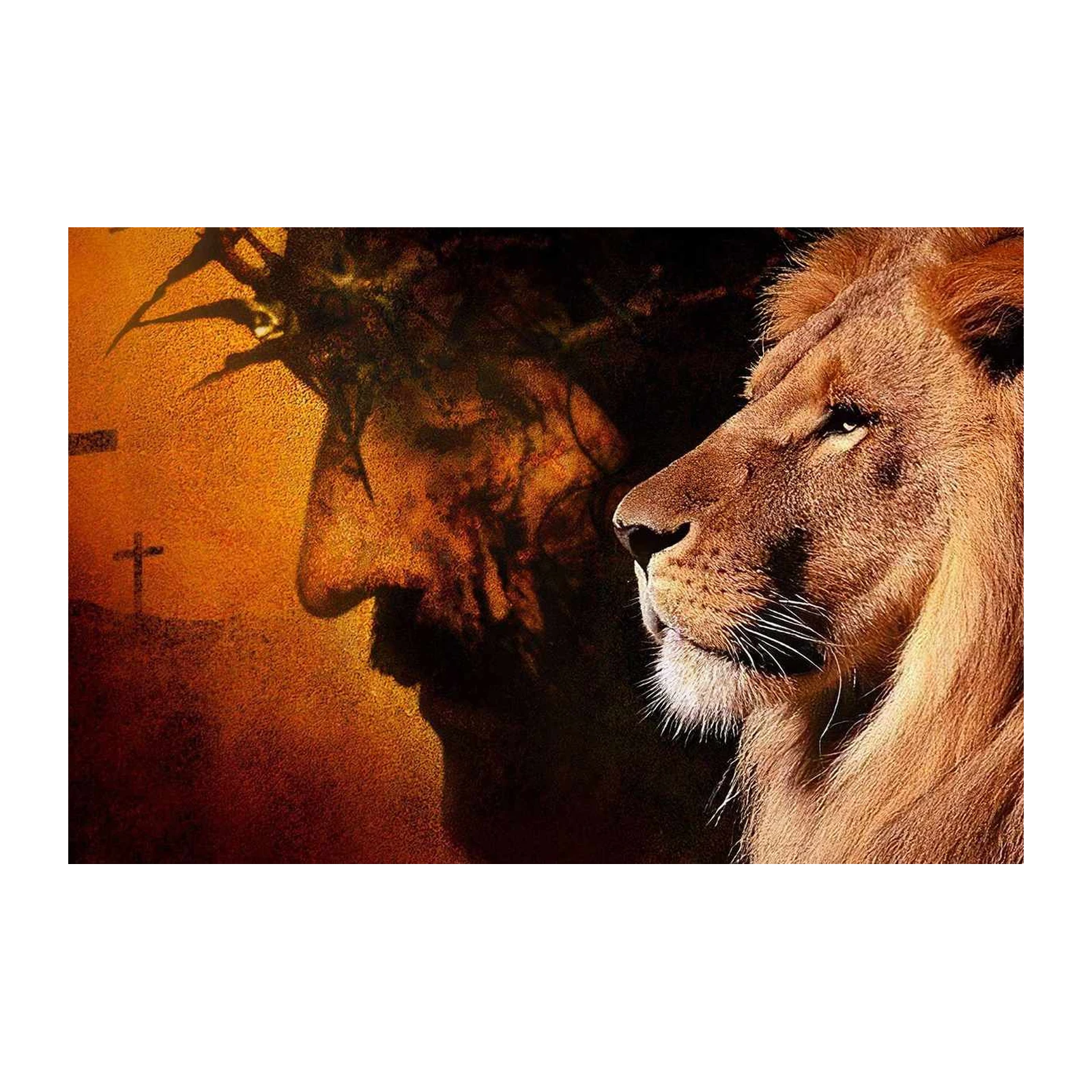 Lion of Judah & Jesus Crown of Thorns Wall Art