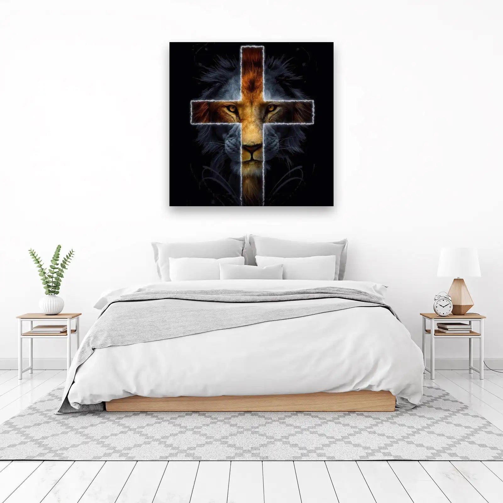 Lion of Judah Cross Wall Art