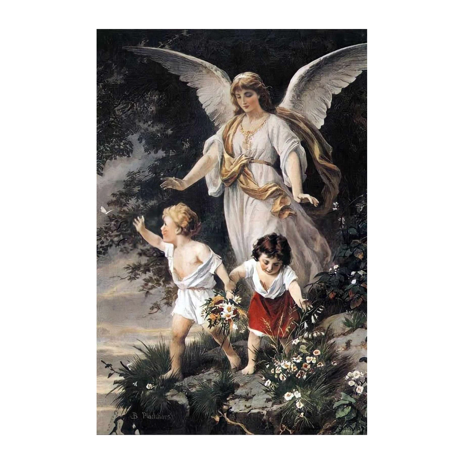 Guardian Angel with Children Wall Art