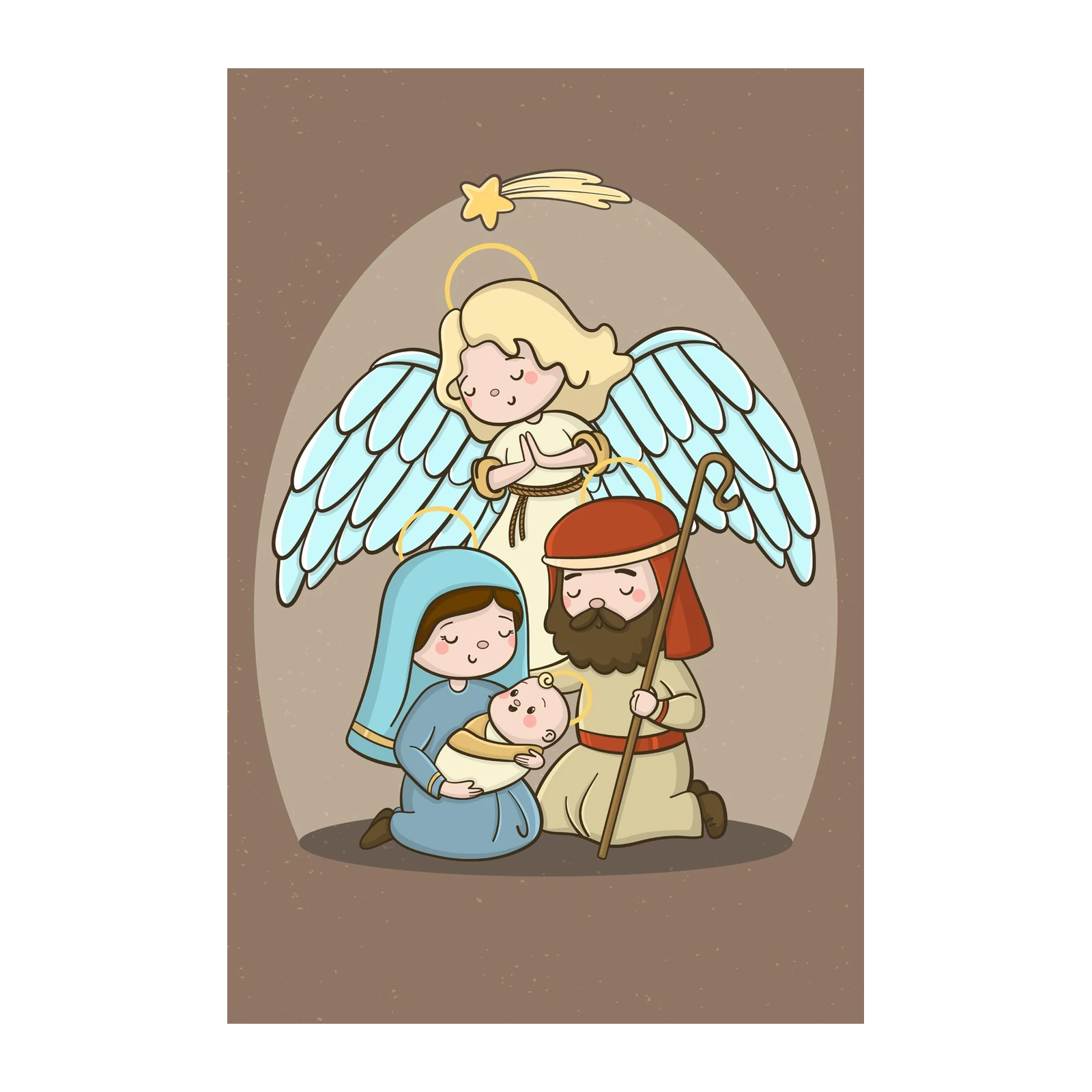 Adorable Nativity Scene Wall Art for Christmas