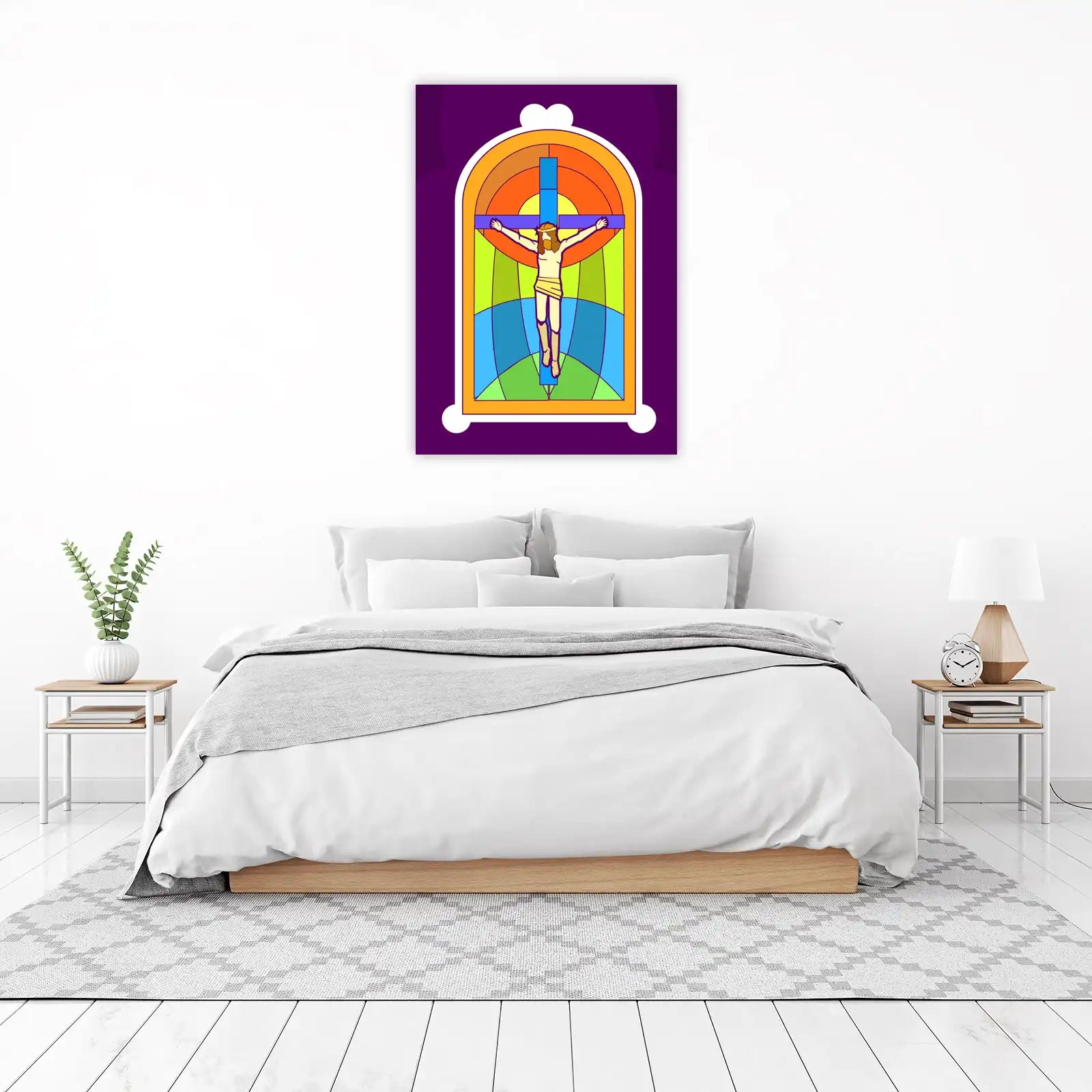 Vibrant Jesus Crucifixion Wall Art