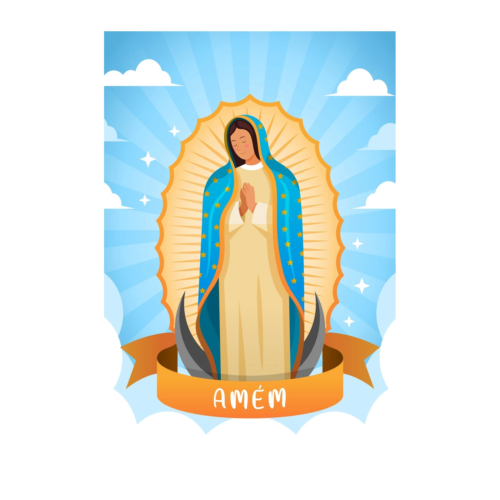 Blessed Virgin Mary Amém Wall Art
