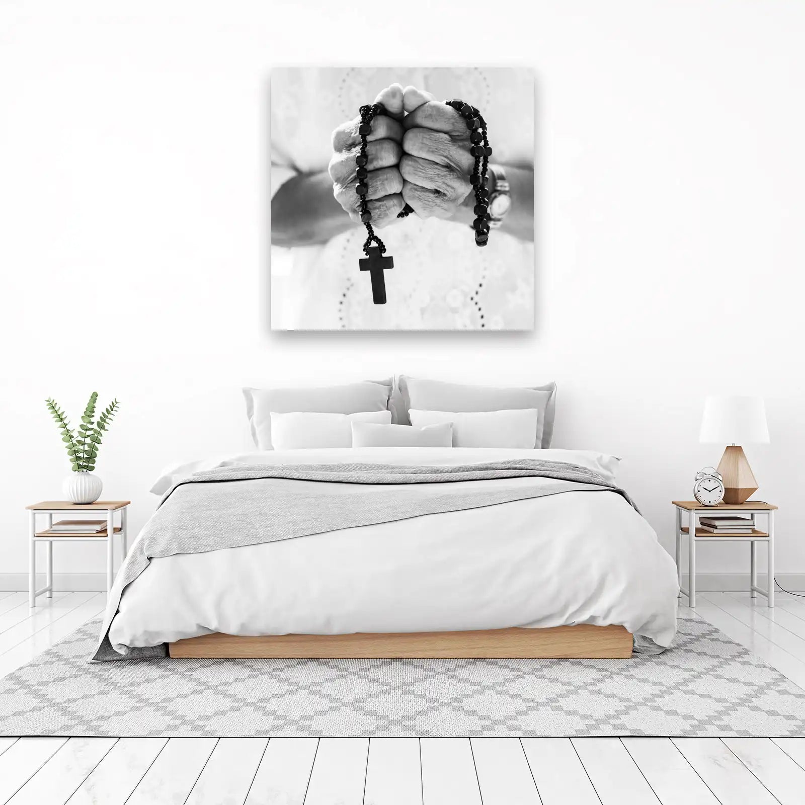 Faithful Hands Rosary Prayer Wall Art