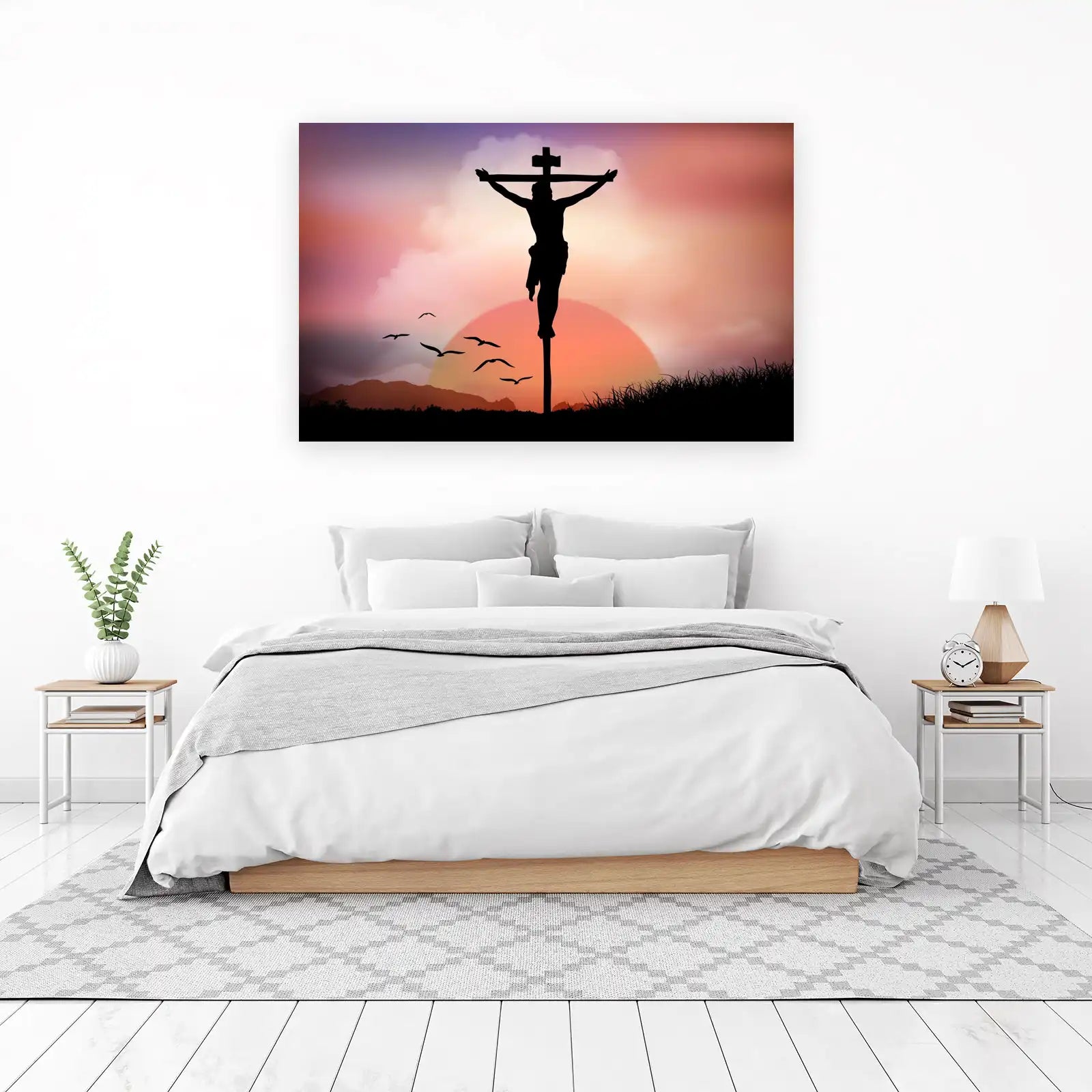 Jesus Crucifixion Silhouette Wall Art