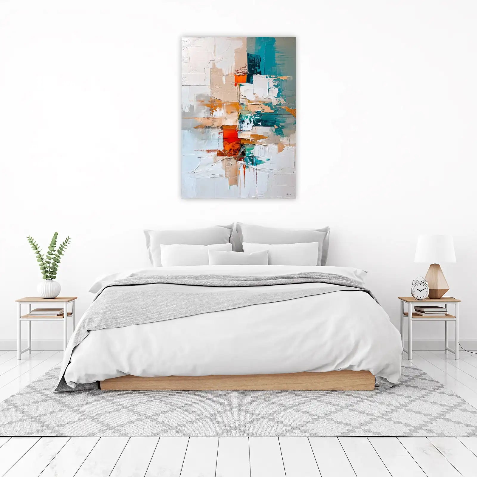 Abstract Cityscape Textured Wall Art