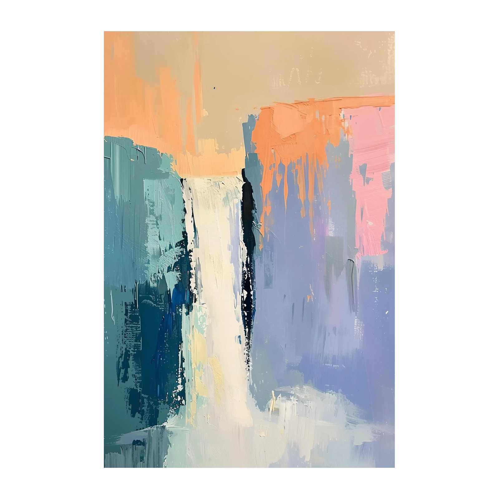 Abstract Waterfall Wall Art for Modern Homes