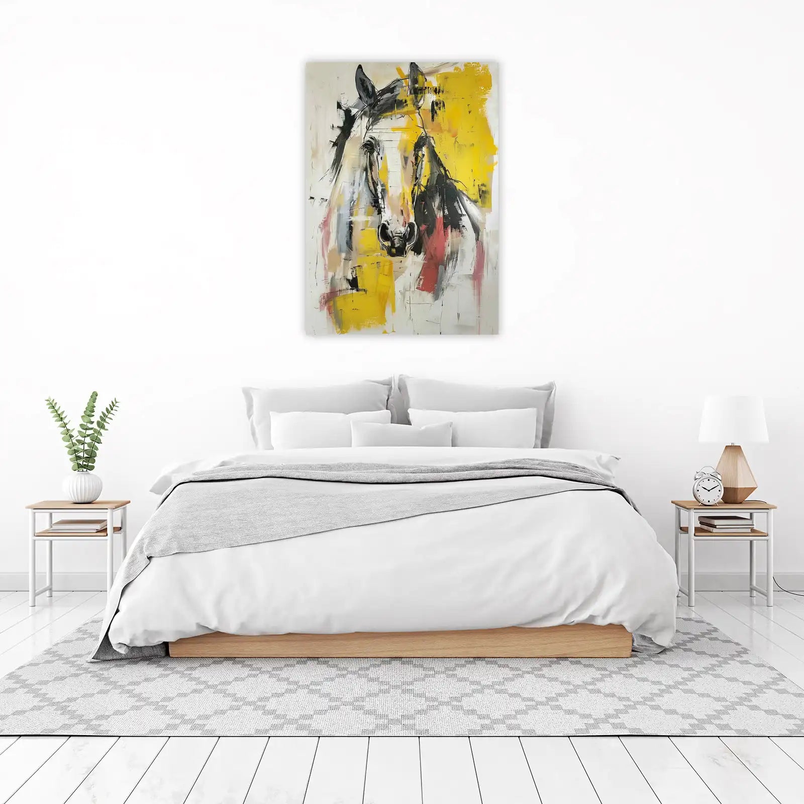 Vibrant Abstract Horse Head Wall Art