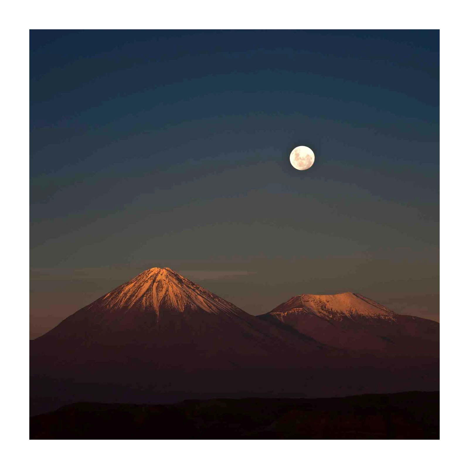 Moonlit Mountain Peaks Wall Art