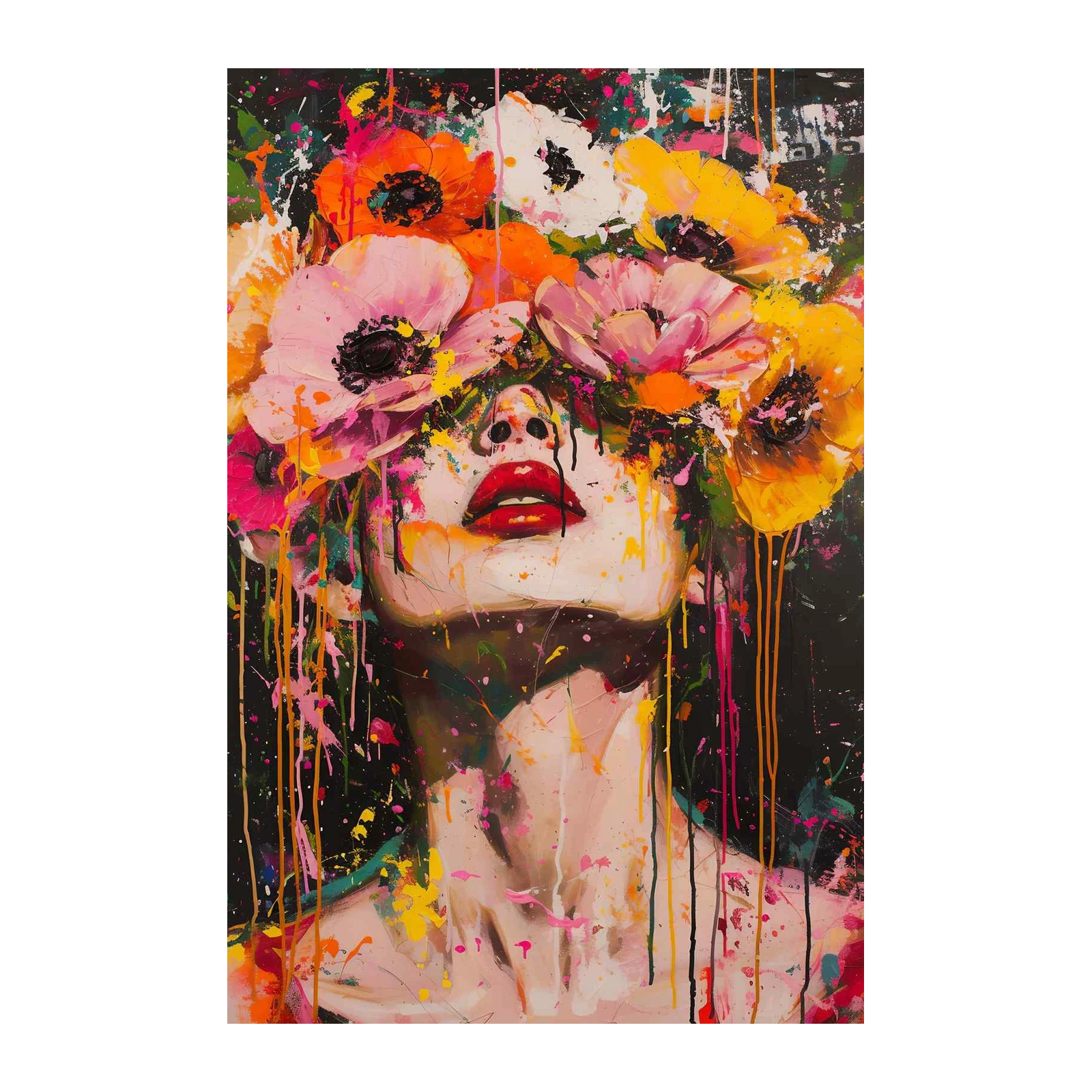 Vibrant Floral Femme Wall Art