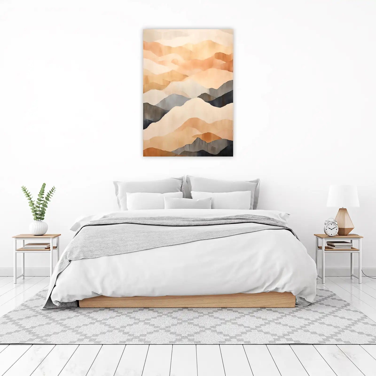 Abstract Sunset Mountains Wall Art
