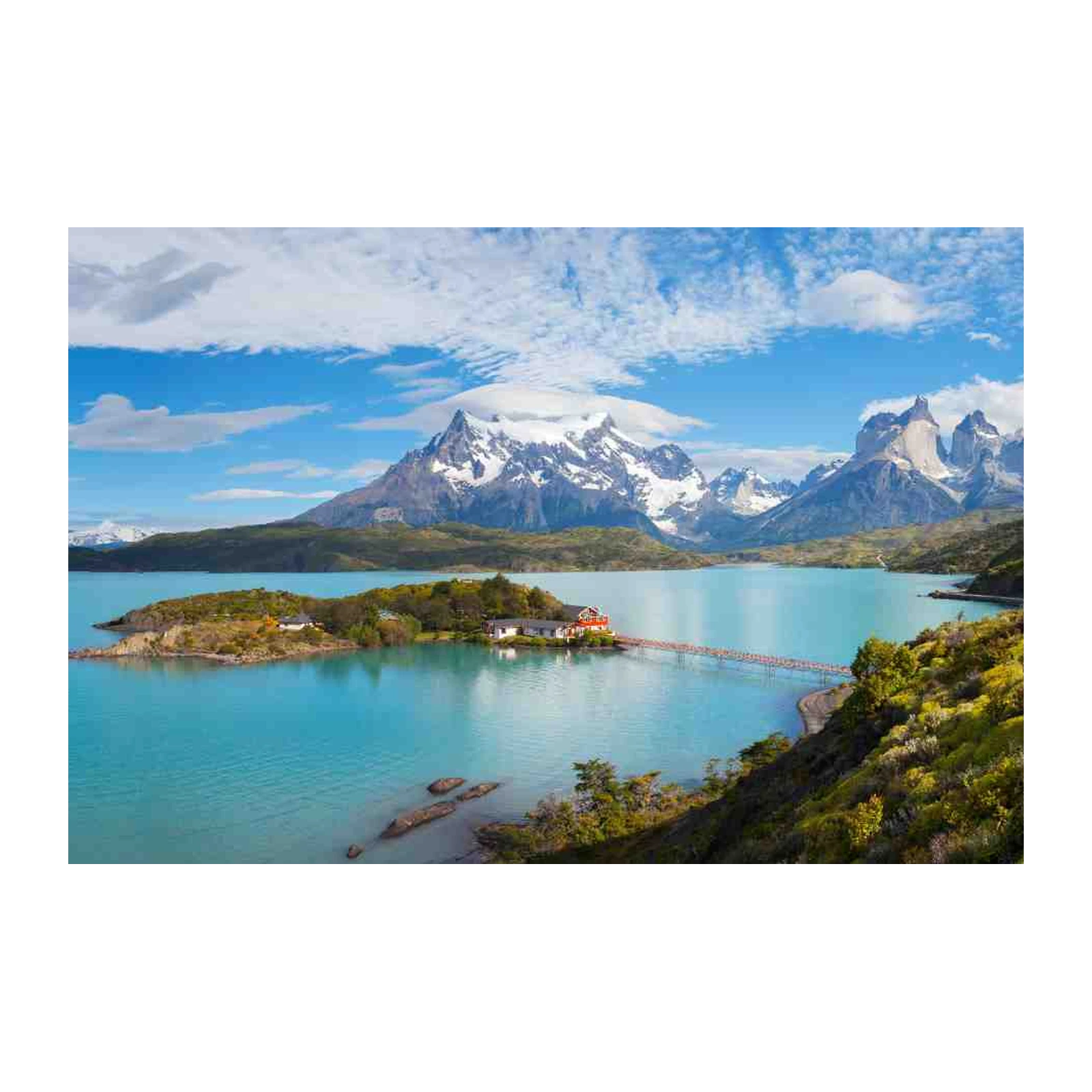 Patagonia Lakeside Serenity Mountain Wall Art