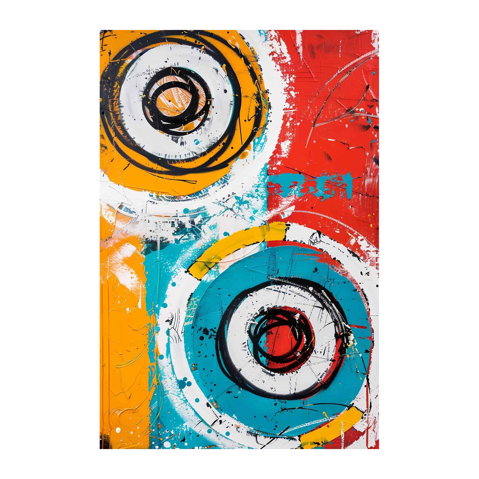 Vibrant Abstract Circles Wall Art