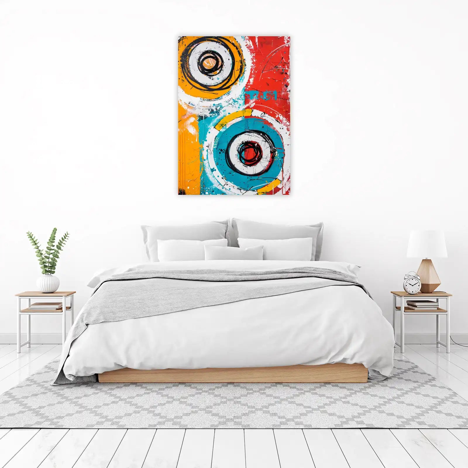 Vibrant Abstract Circles Wall Art